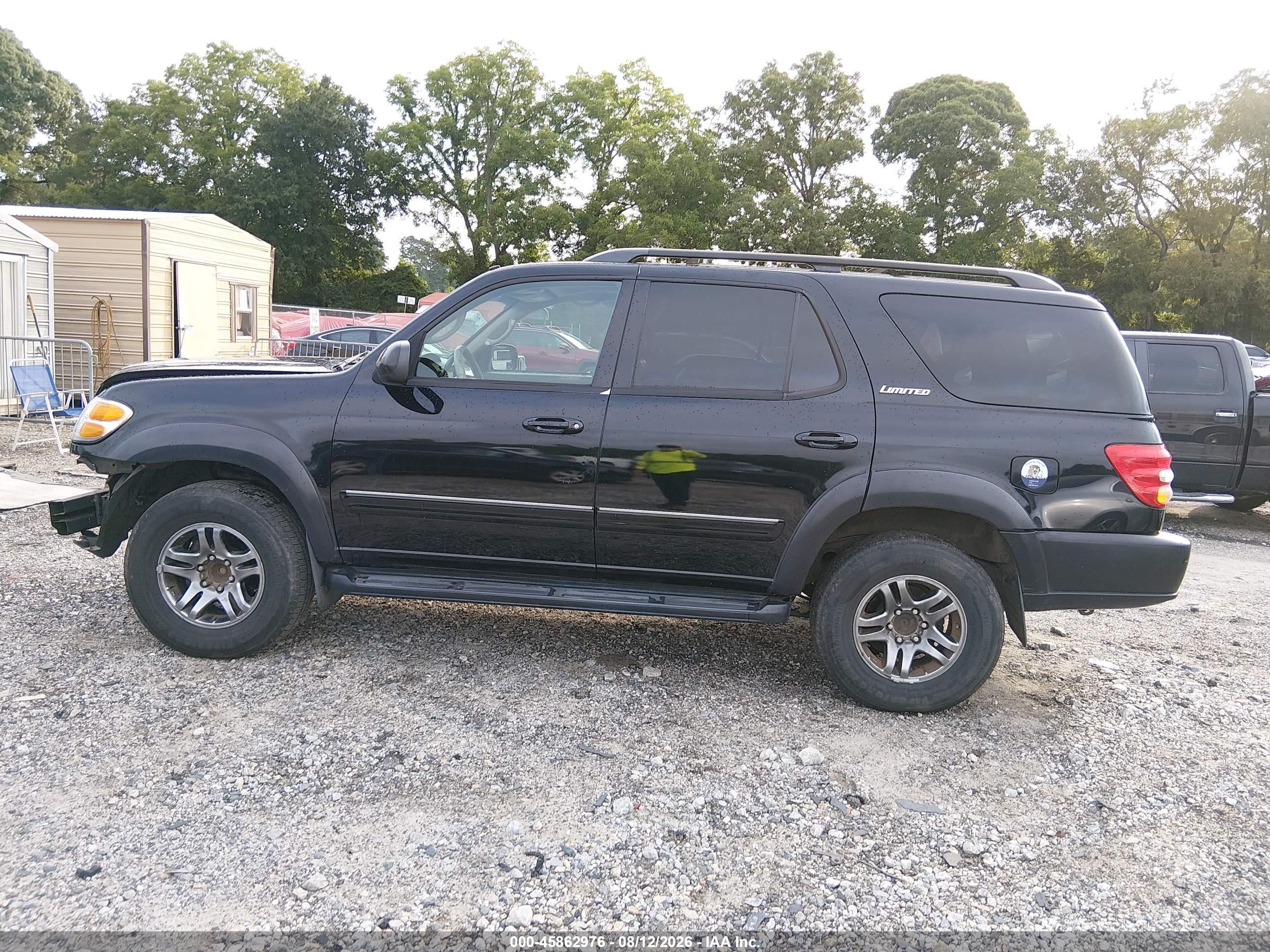 2002 Toyota Sequoia Limited V8 Black vin: 5TDZT38A92S101356