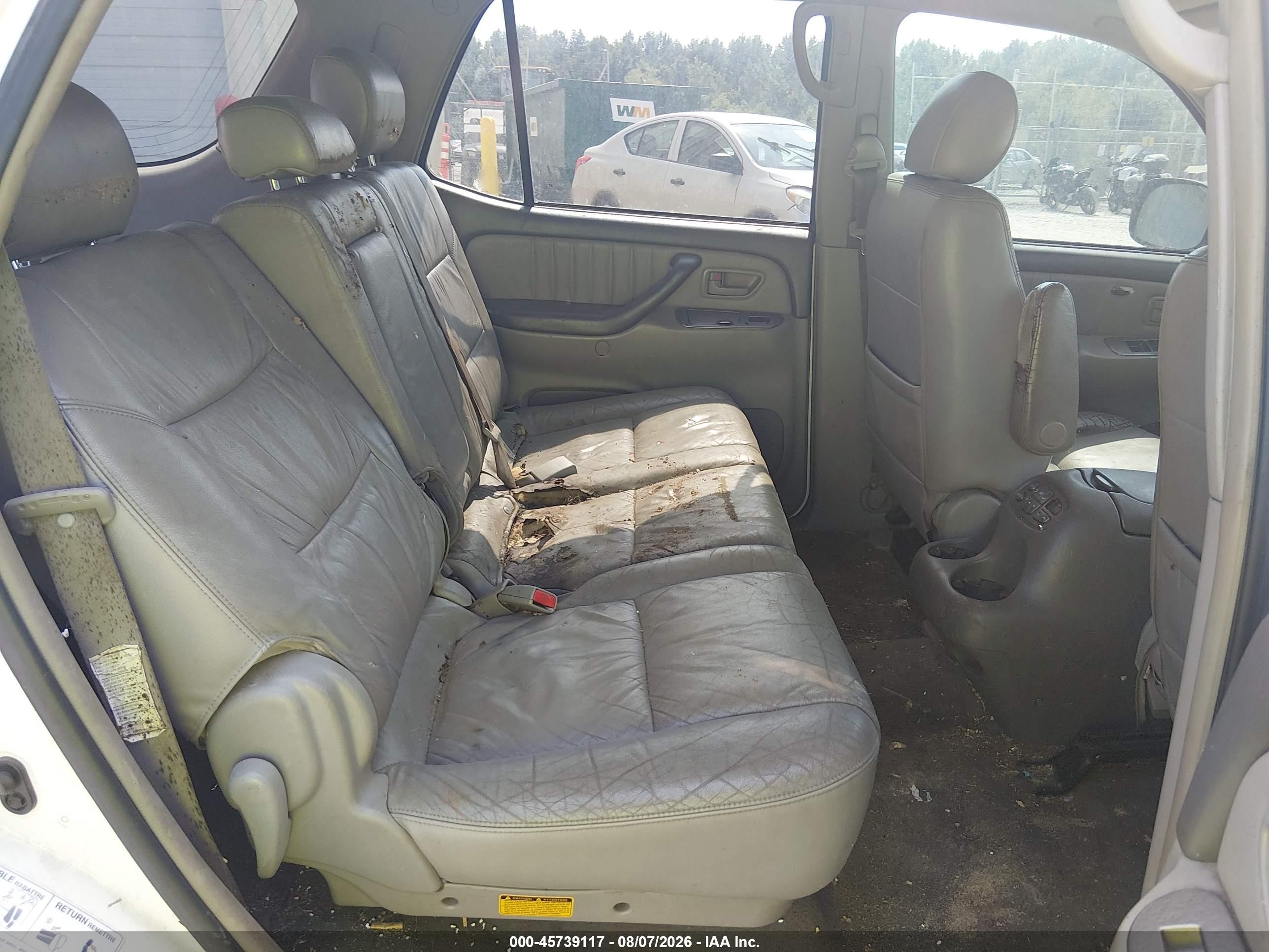 2005 Toyota Sequoia Limited V8 White vin: 5TDZT38A95S250015