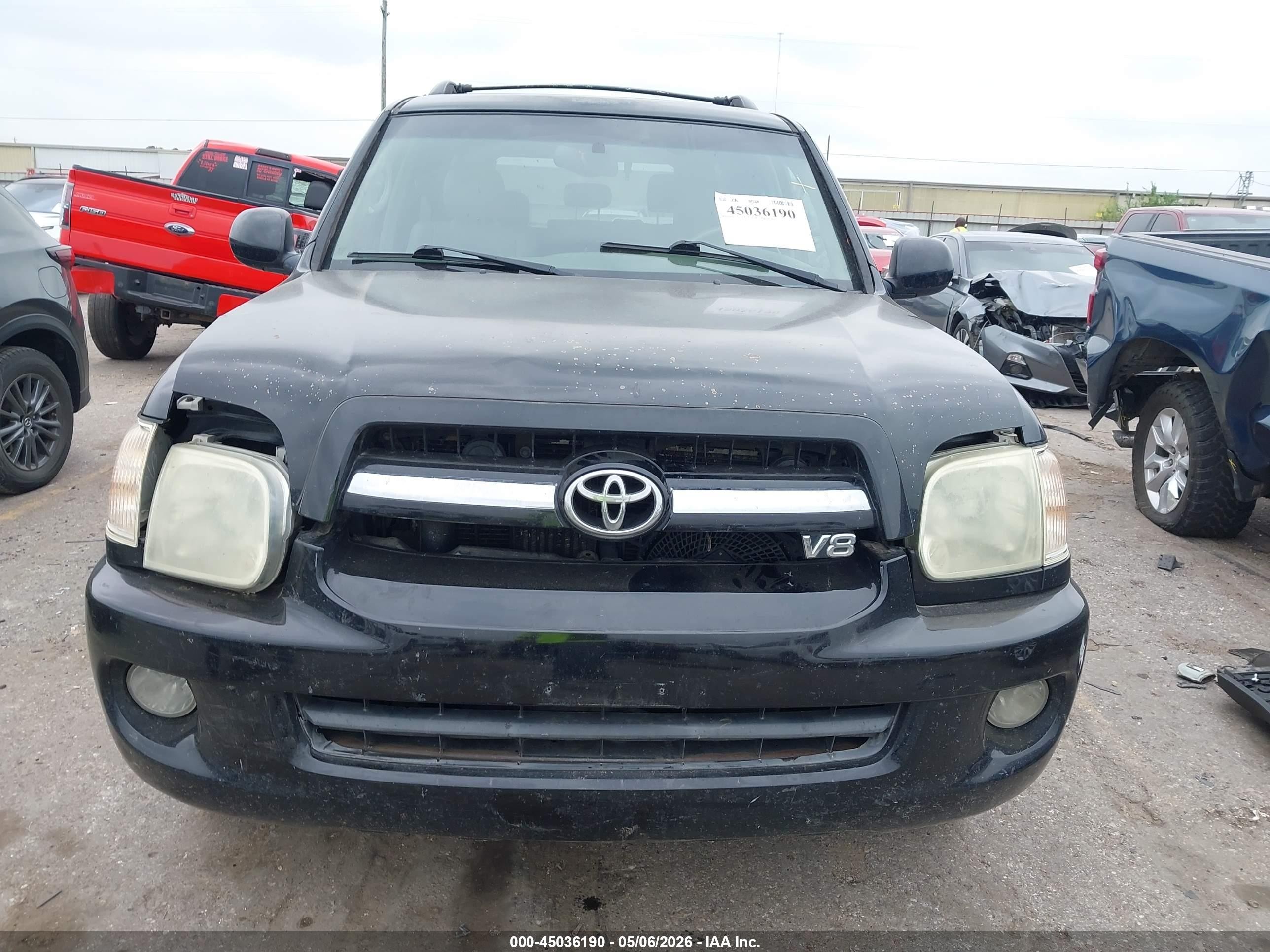 2005 Toyota Sequoia Limited V8 Black vin: 5TDZT38A95S260138