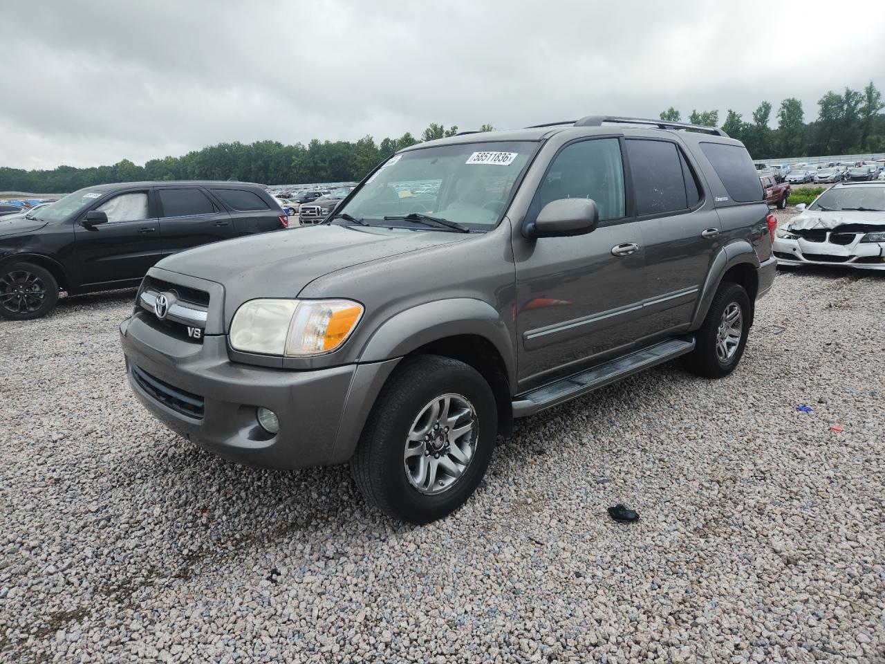 2006 Toyota Sequoia Limited Серый vin: 5TDZT38A96S269617