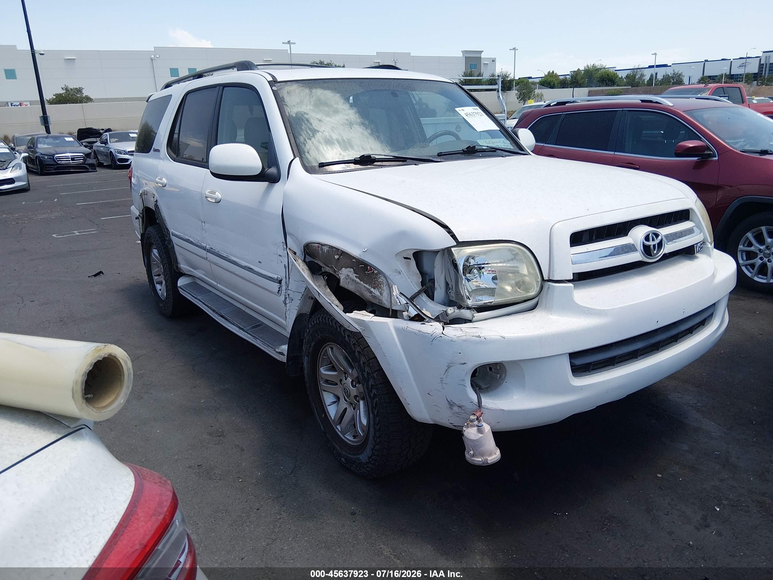 2006 Toyota Sequoia Limited V8 Белый vin: 5TDZT38A96S276700