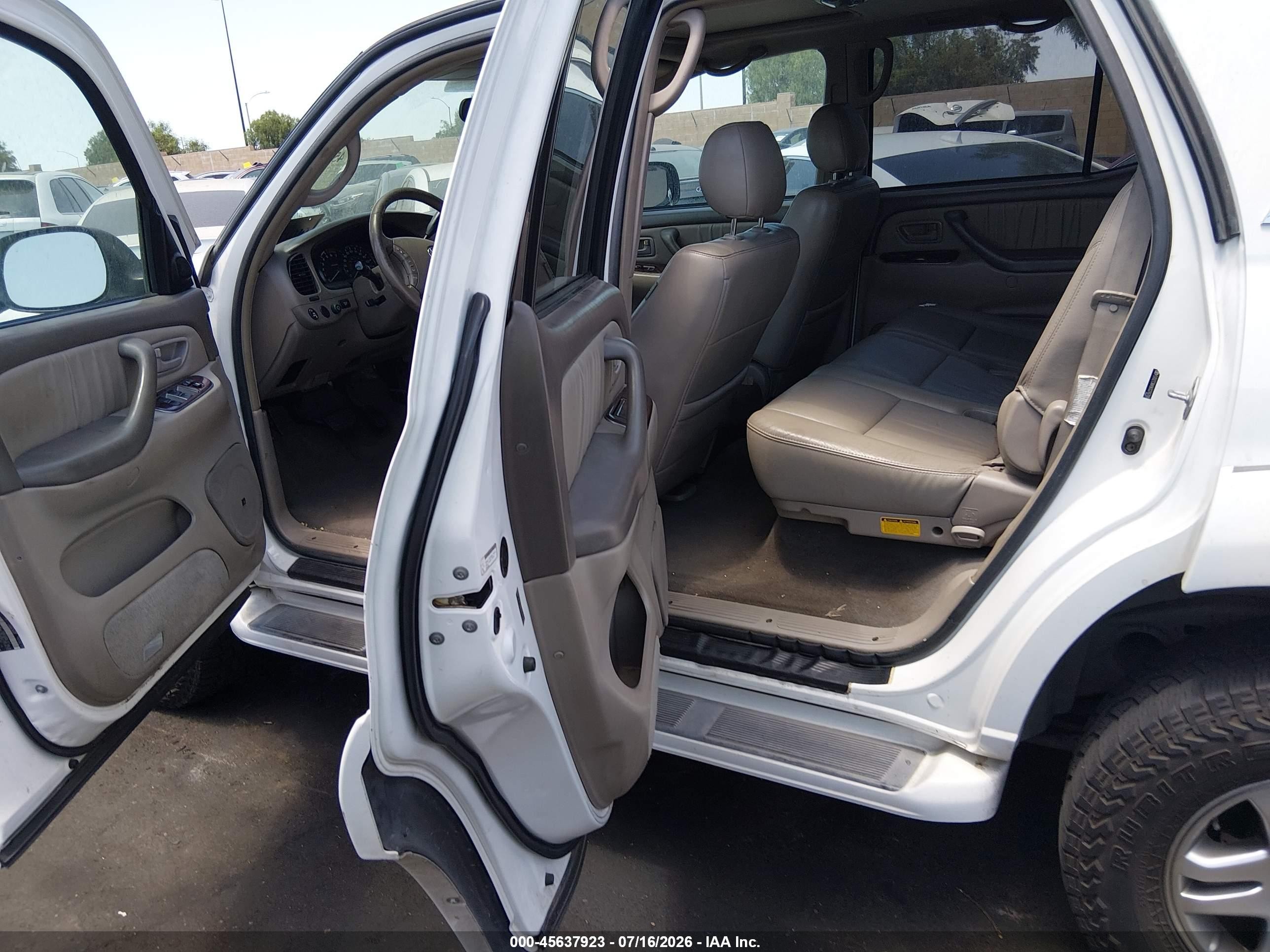 2006 Toyota Sequoia Limited V8 Белый vin: 5TDZT38A96S276700