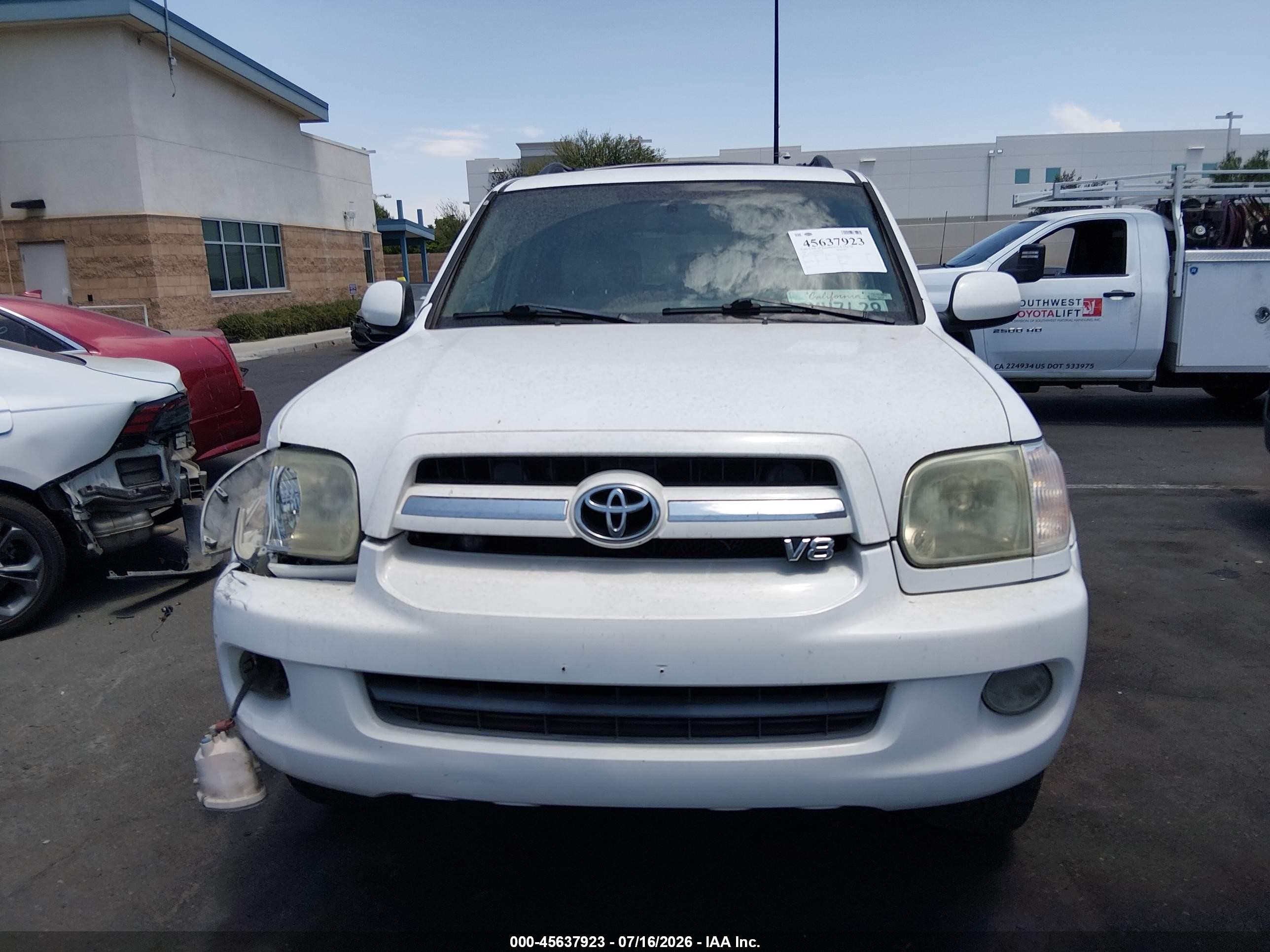 2006 Toyota Sequoia Limited V8 Белый vin: 5TDZT38A96S276700