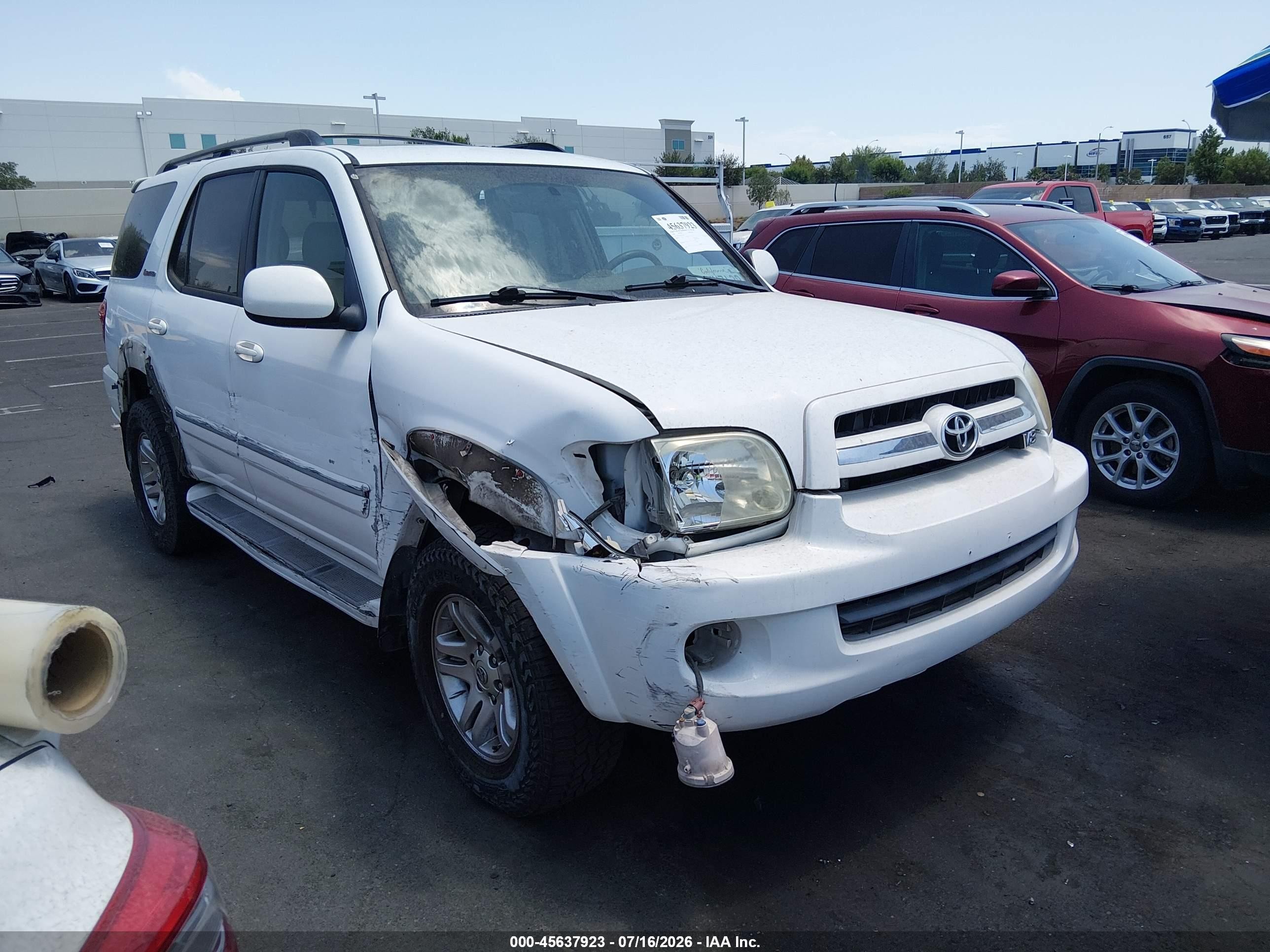 2006 Toyota Sequoia Limited V8 Белый vin: 5TDZT38A96S276700