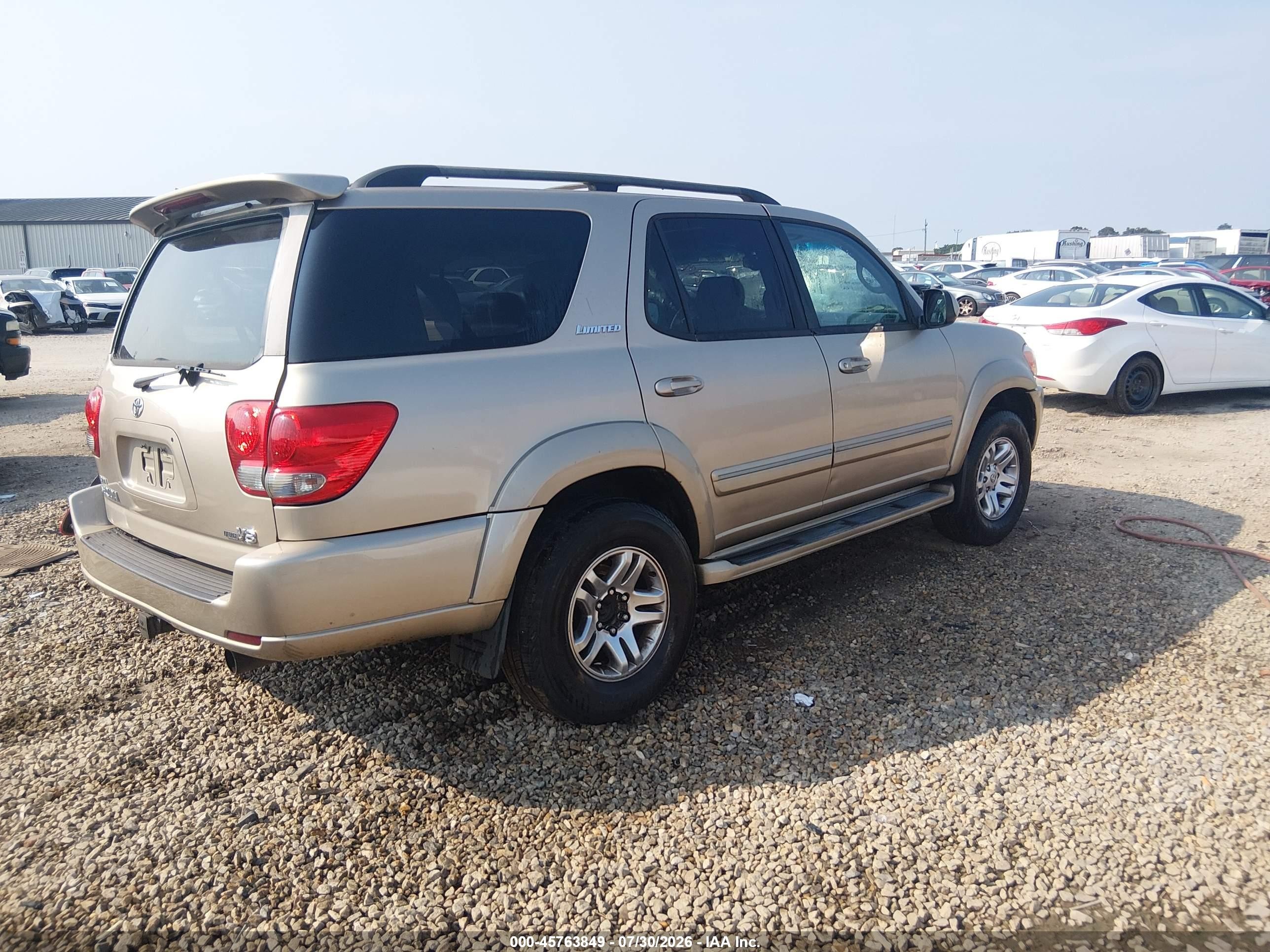 2006 Toyota Sequoia Limited V8 Gold vin: 5TDZT38A96S282920