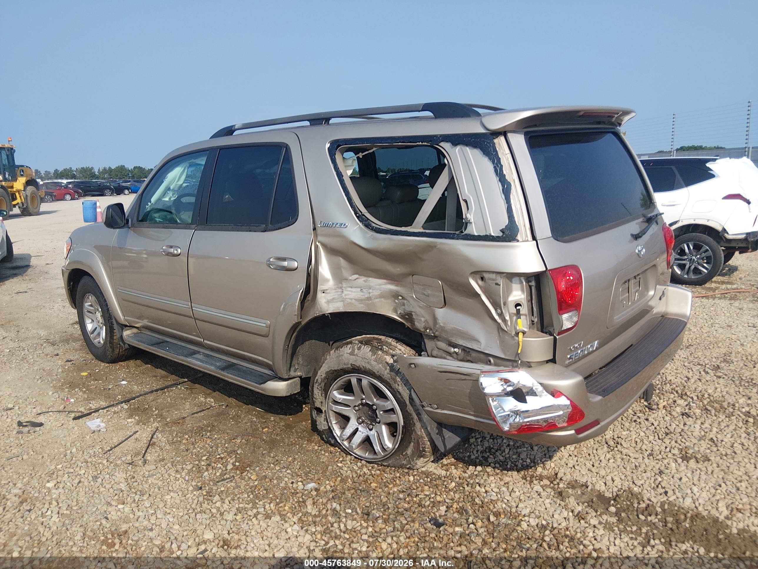 2006 Toyota Sequoia Limited V8 Gold vin: 5TDZT38A96S282920