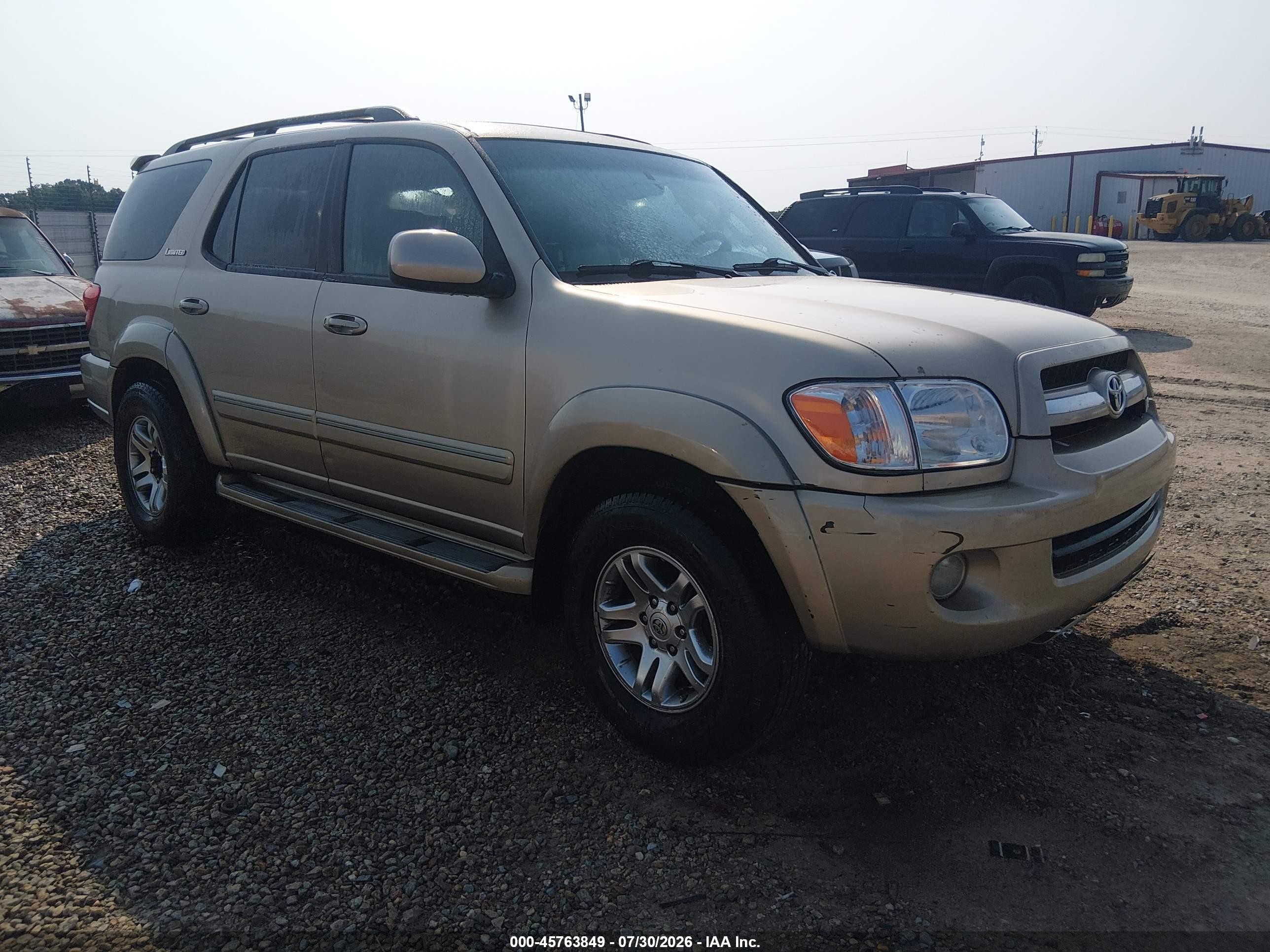 2006 Toyota Sequoia Limited V8 Gold vin: 5TDZT38A96S282920