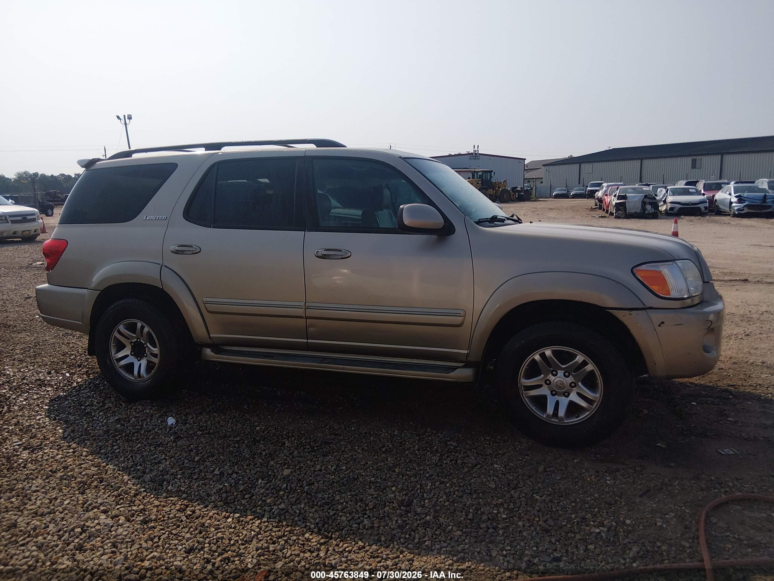 2006 Toyota Sequoia Limited V8 Gold vin: 5TDZT38A96S282920