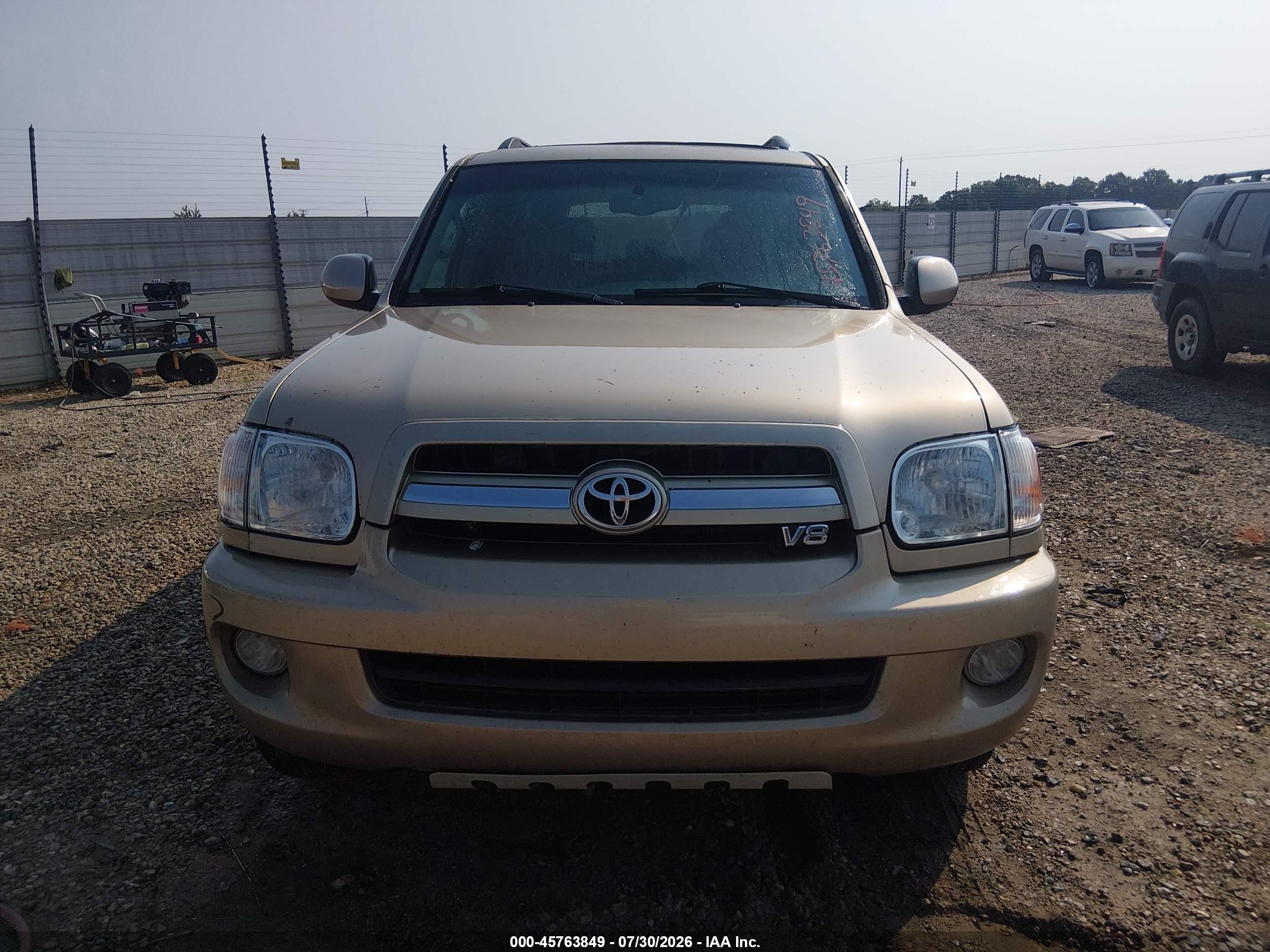 2006 Toyota Sequoia Limited V8 Gold vin: 5TDZT38A96S282920