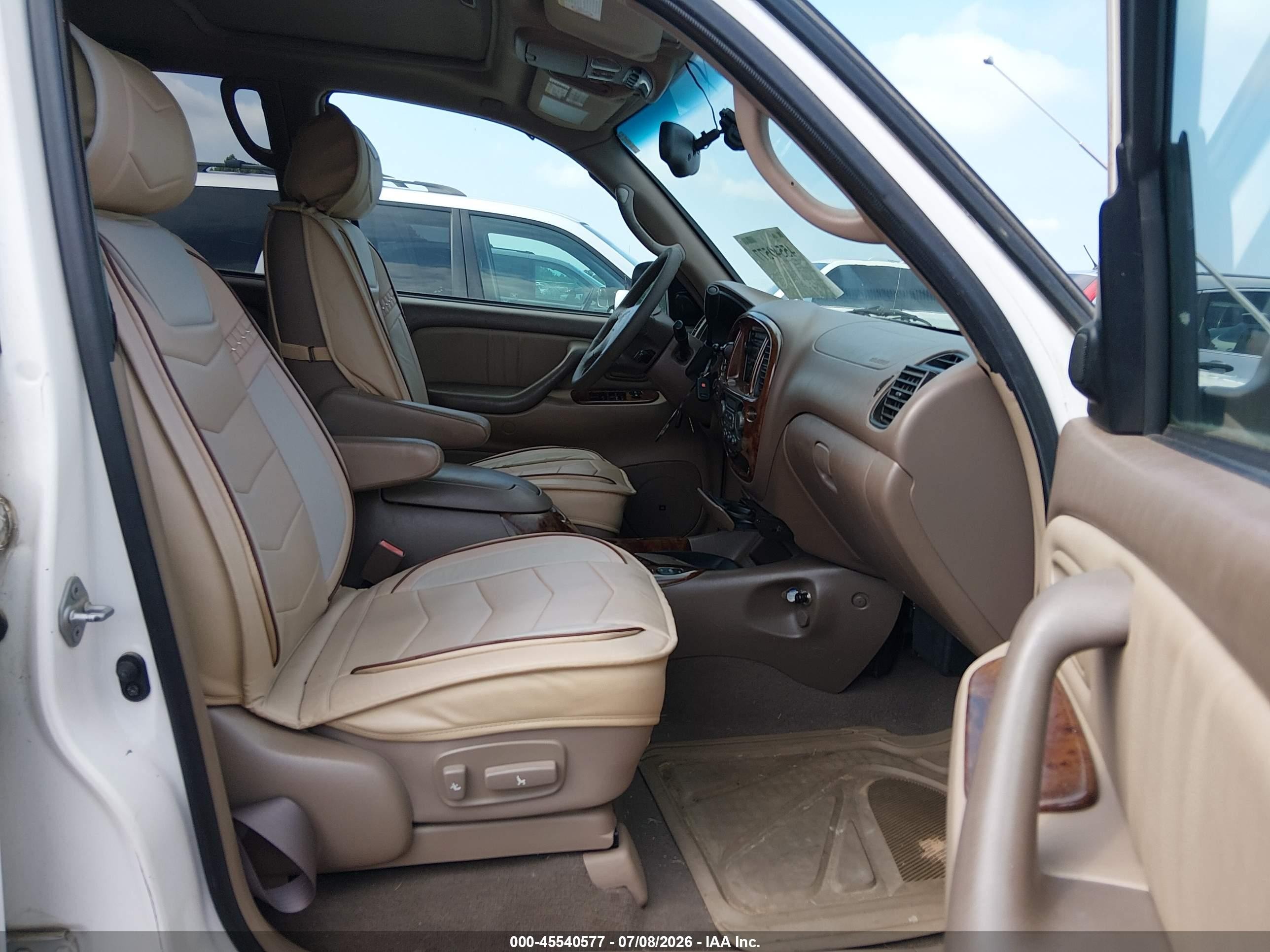 2002 Toyota Sequoia Limited V8 White vin: 5TDZT38AX2S087337
