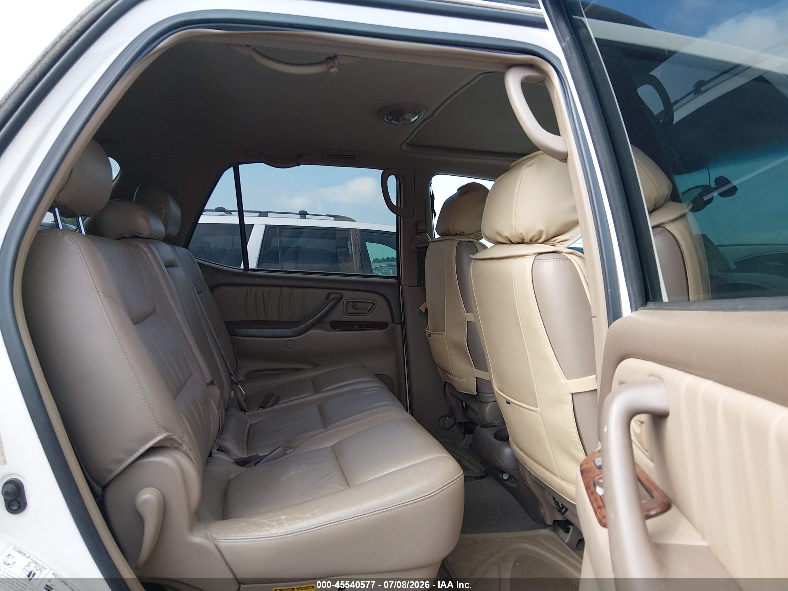 2002 Toyota Sequoia Limited V8 White vin: 5TDZT38AX2S087337