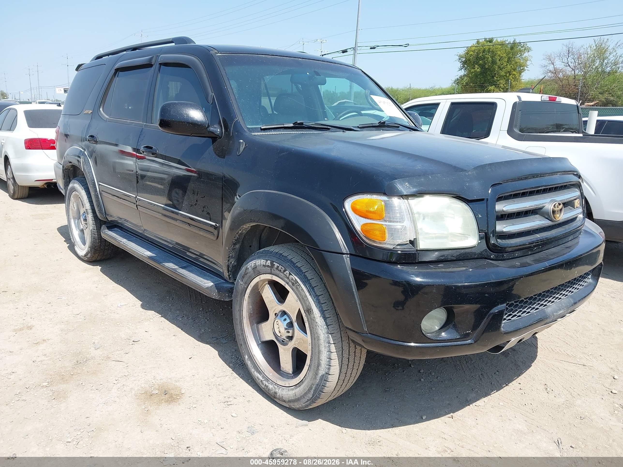 2004 Toyota Sequoia Limited V8 Черный vin: 5TDZT38AX4S209391
