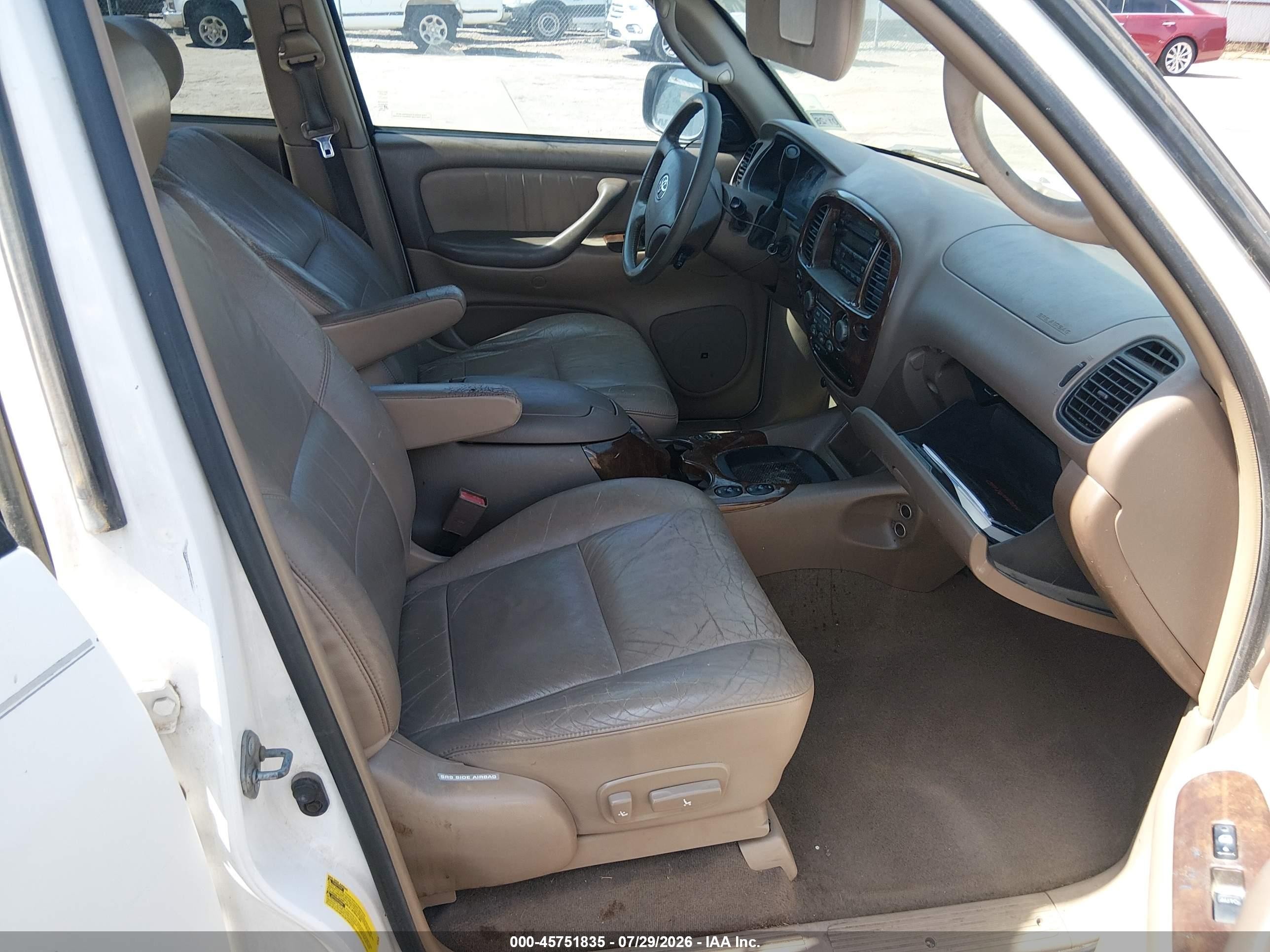 2004 Toyota Sequoia Limited V8 Белый vin: 5TDZT38AX4S233545