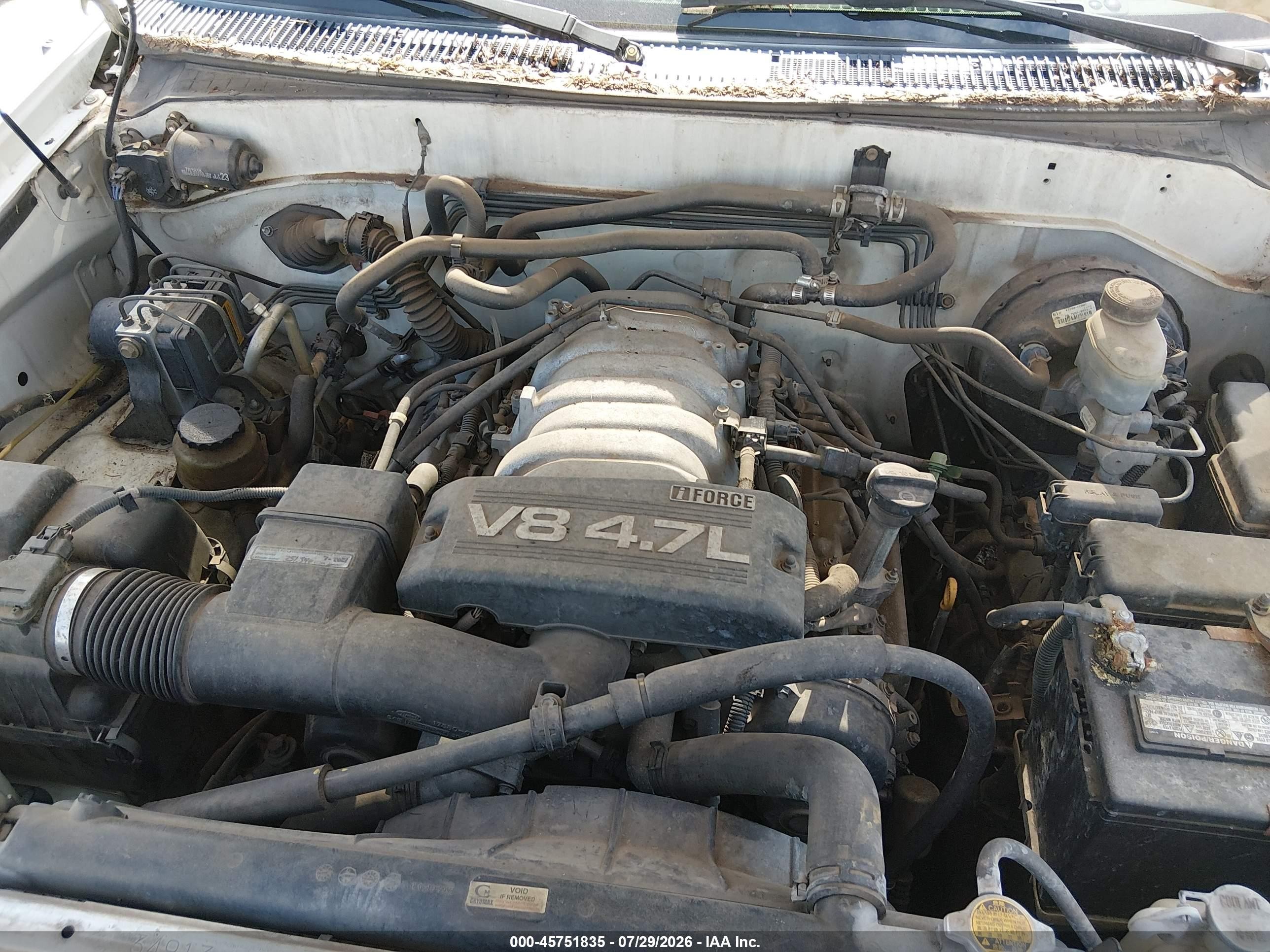 2004 Toyota Sequoia Limited V8 Белый vin: 5TDZT38AX4S233545