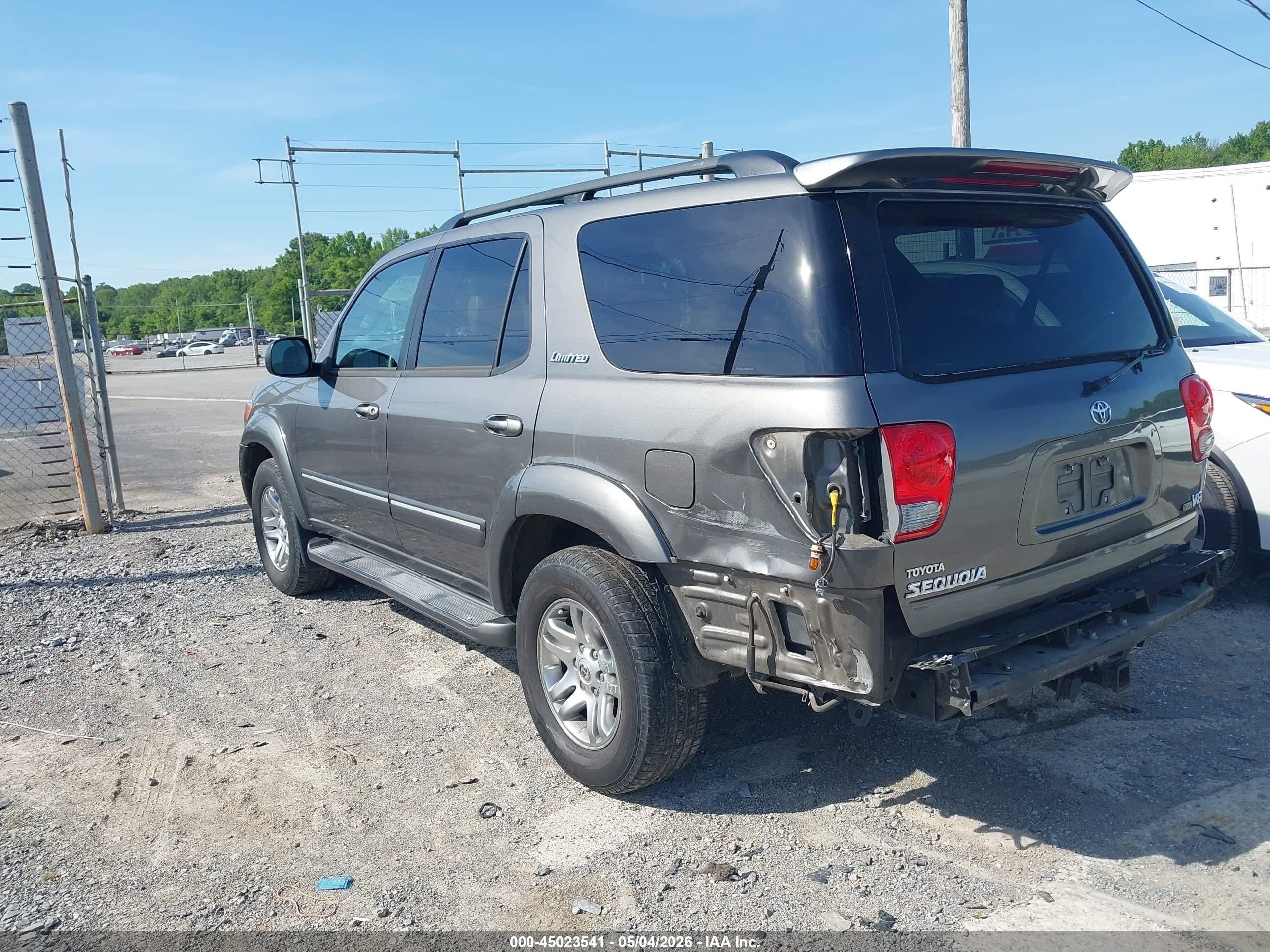 2005 Toyota Sequoia Limited V8 Серый vin: 5TDZT38AX5S259063