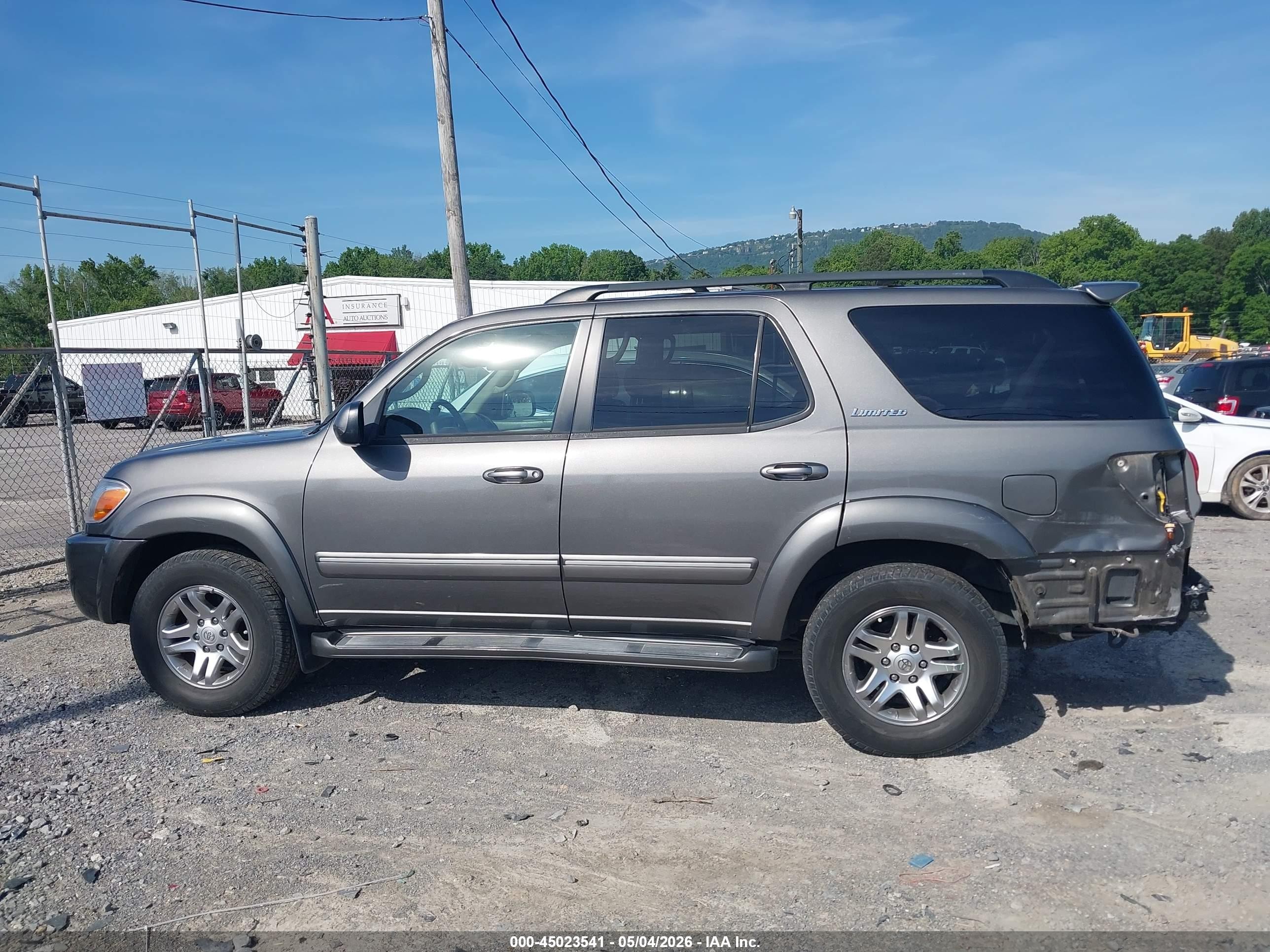 2005 Toyota Sequoia Limited V8 Серый vin: 5TDZT38AX5S259063