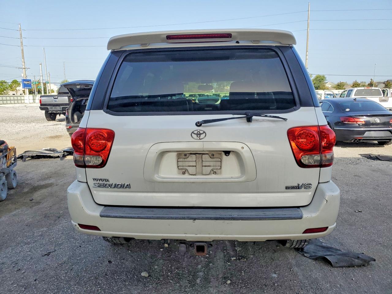 2006 Toyota Sequoia Limited White vin: 5TDZT38AX6S280819