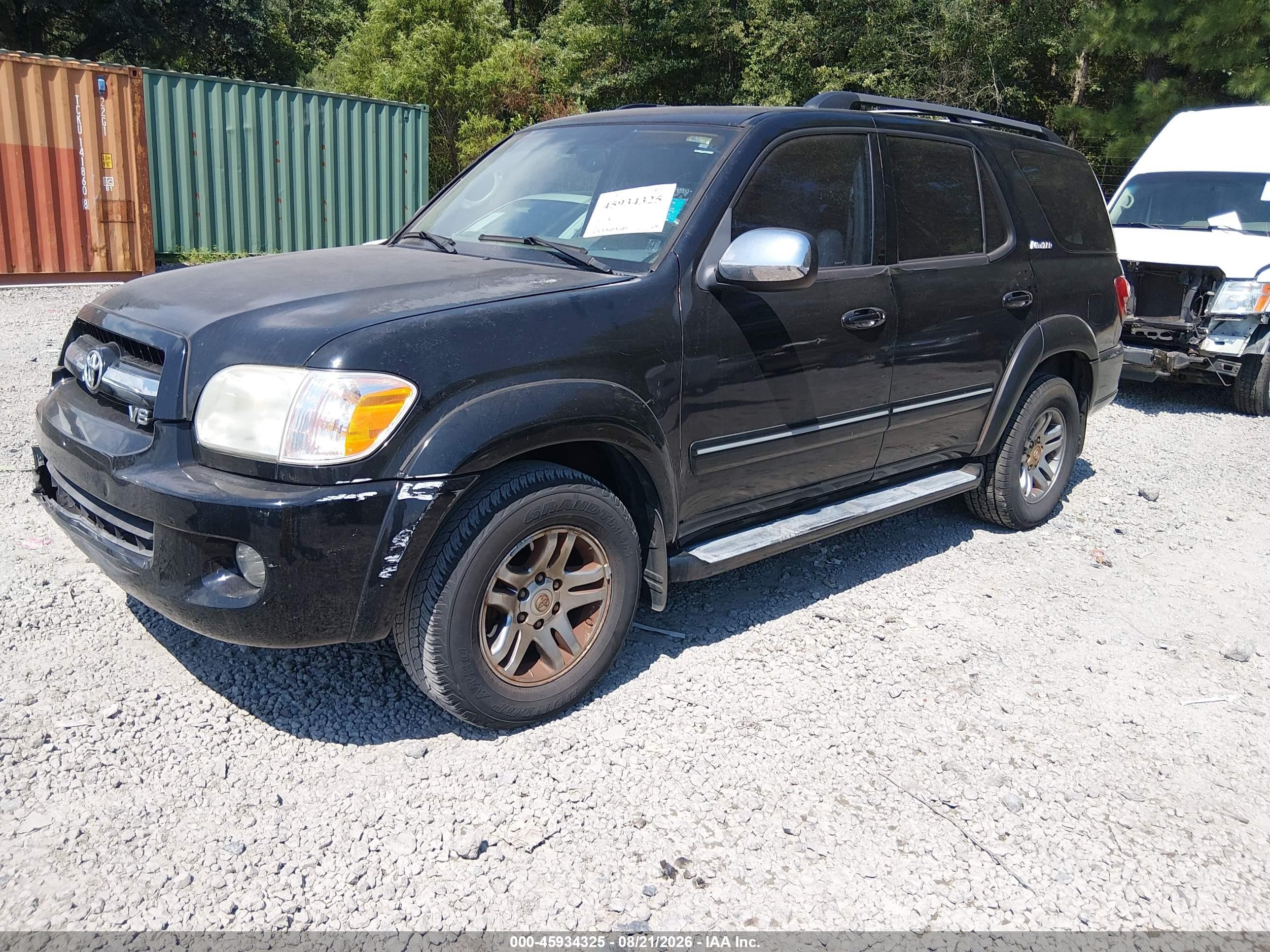 2007 Toyota Sequoia Limited Black vin: 5TDZT38AX7S299565