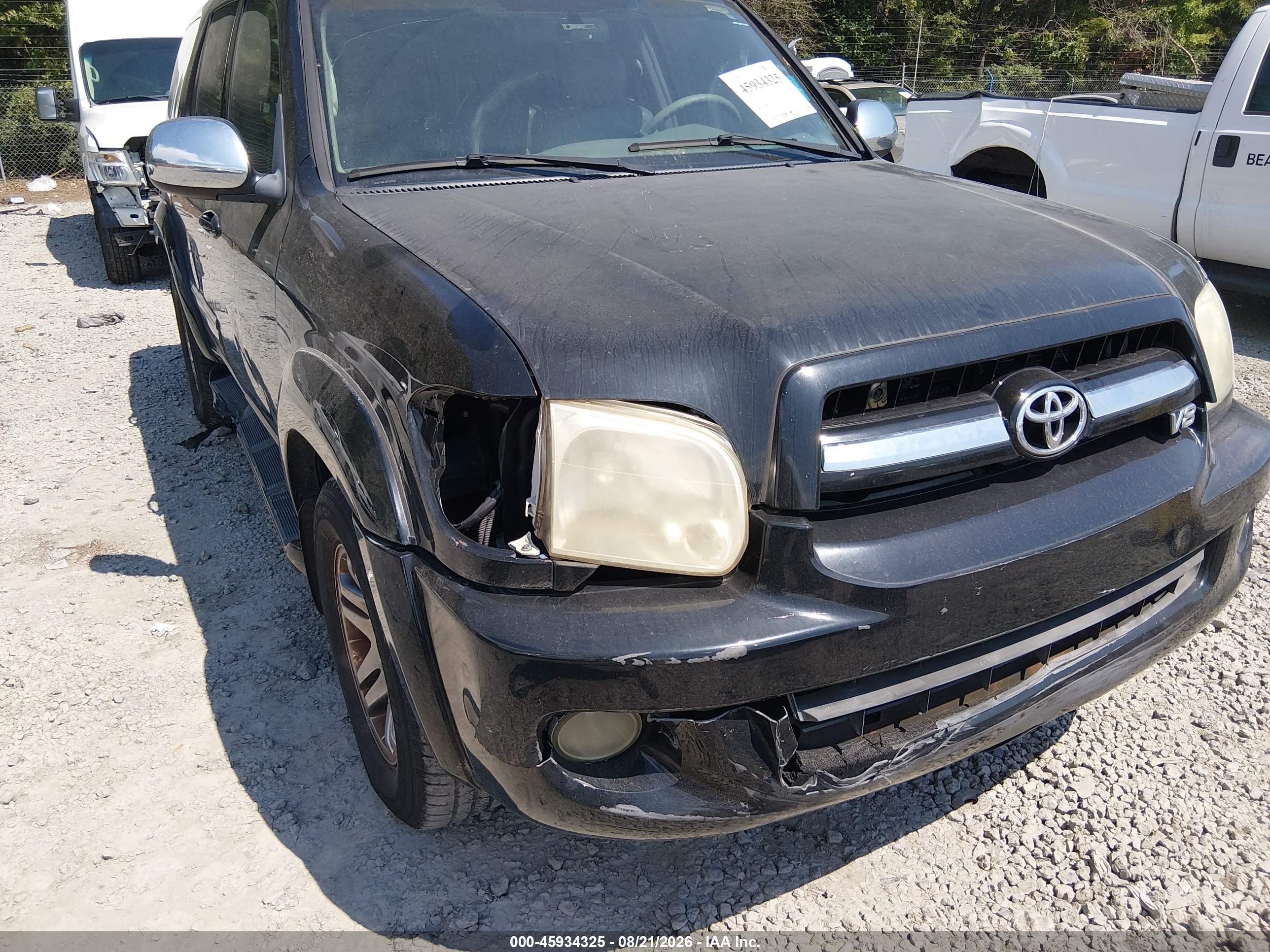 2007 Toyota Sequoia Limited Black vin: 5TDZT38AX7S299565