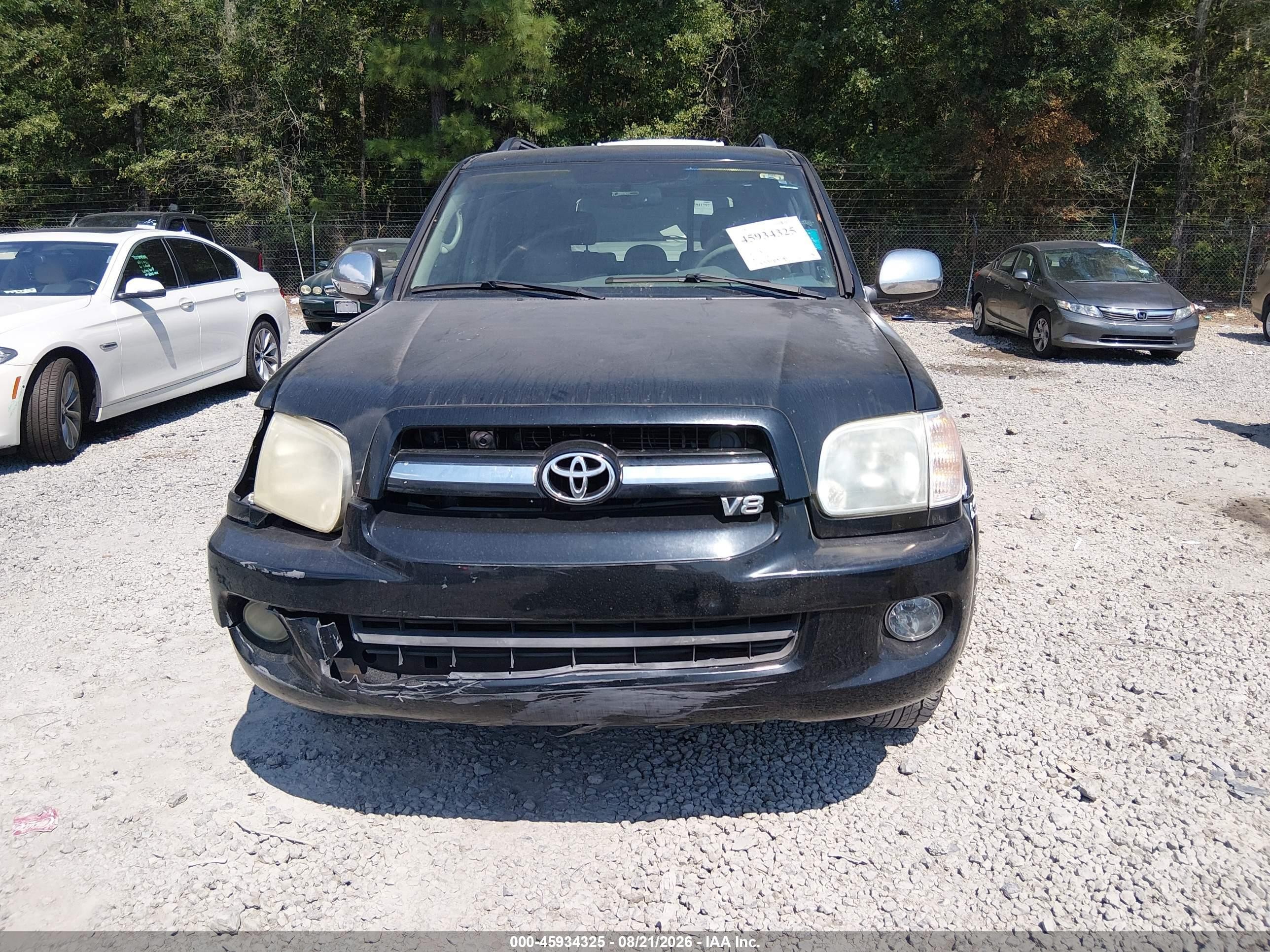 2007 Toyota Sequoia Limited Black vin: 5TDZT38AX7S299565