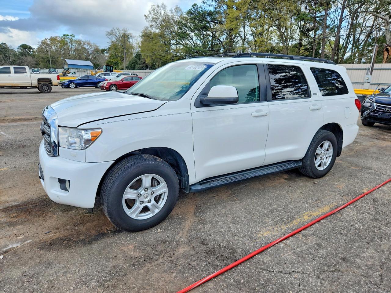 2013 Toyota Sequoia Sr5 White vin: 5TDZY5G14DS046428