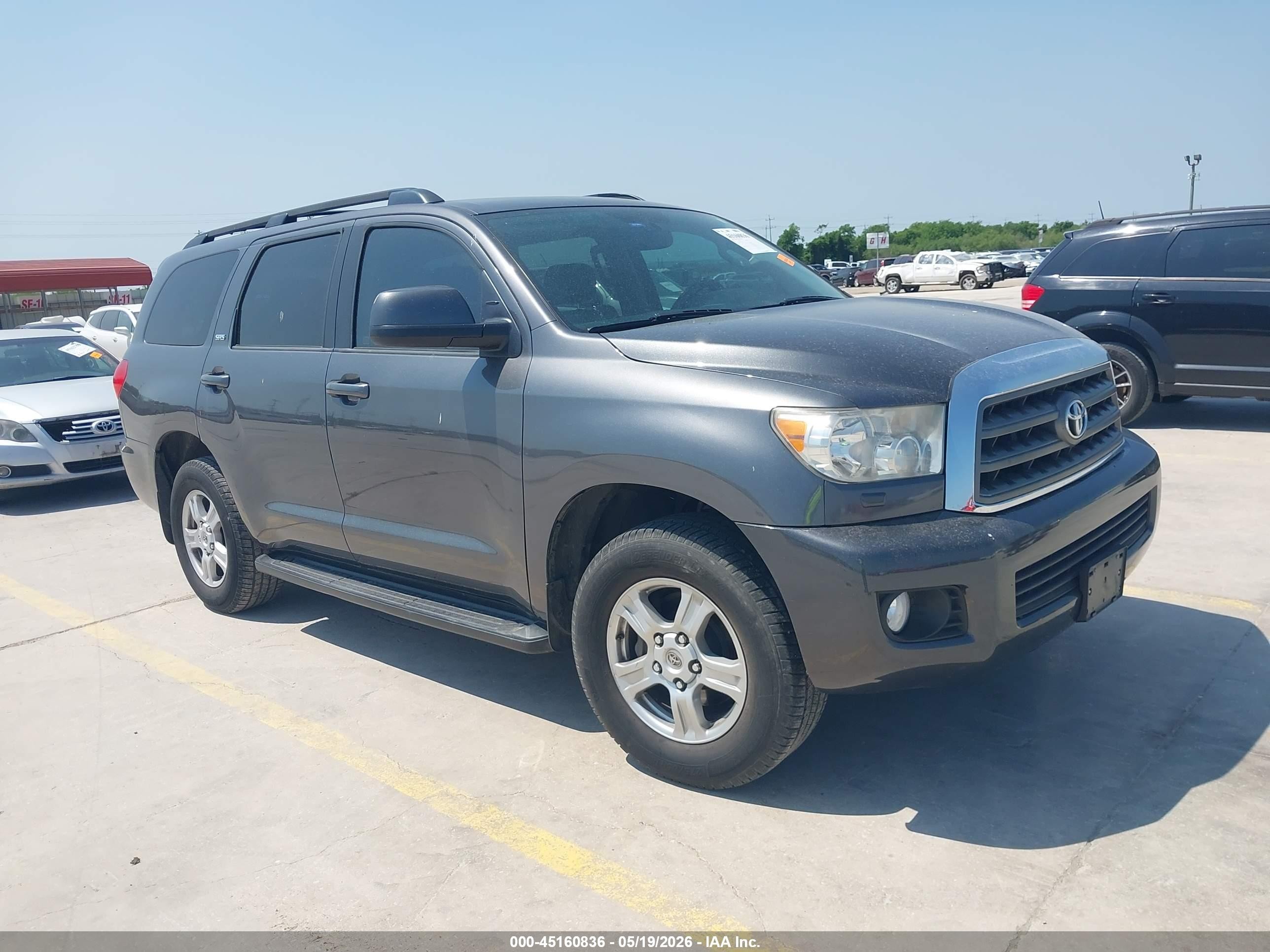 2015 Toyota Sequoia Sr5 5.7l V8 Gray vin: 5TDZY5G17FS059550