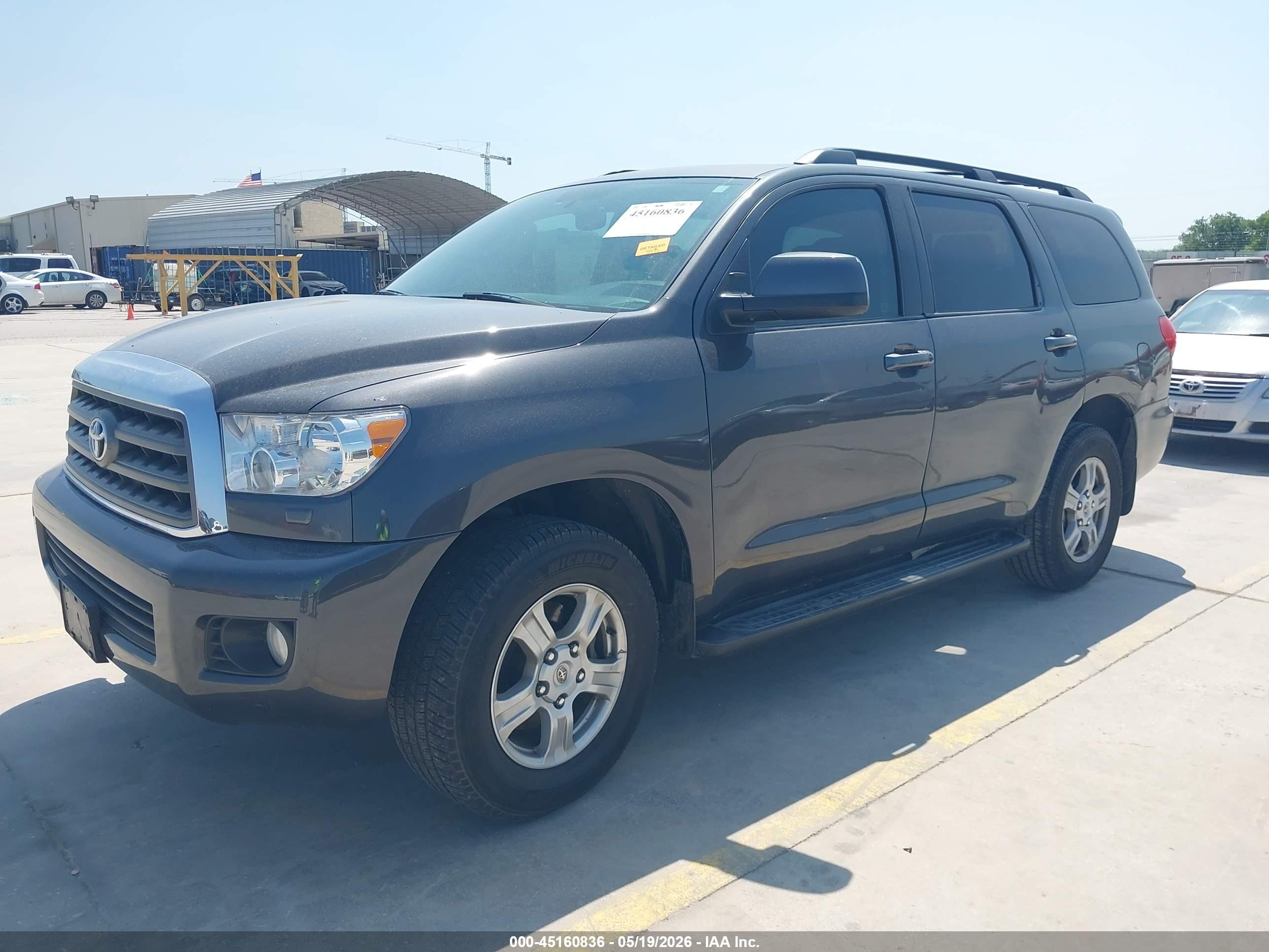 2015 Toyota Sequoia Sr5 5.7l V8 Gray vin: 5TDZY5G17FS059550