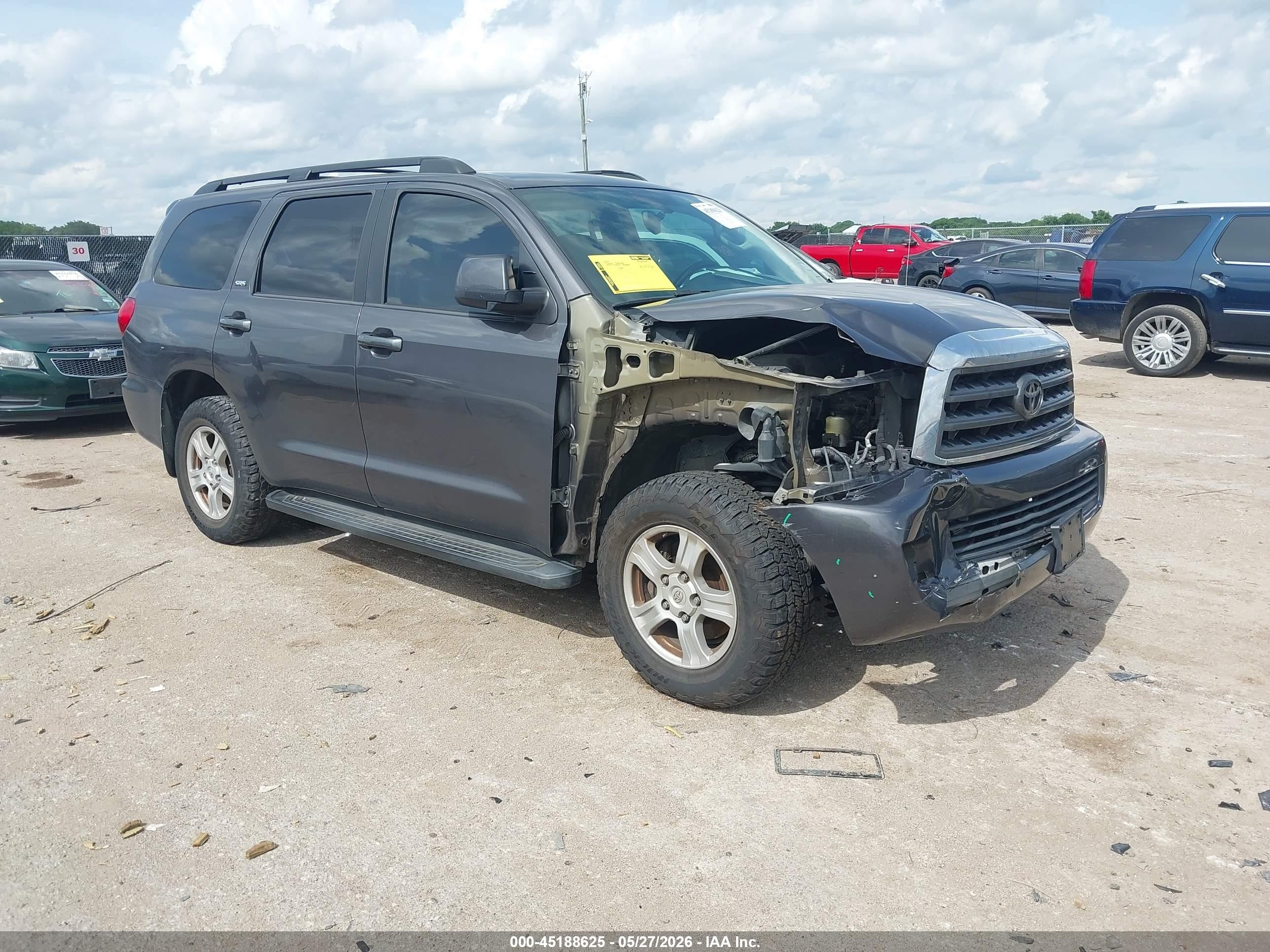 2015 Toyota Sequoia Sr5 5.7l V8 Gray vin: 5TDZY5G18FS056950