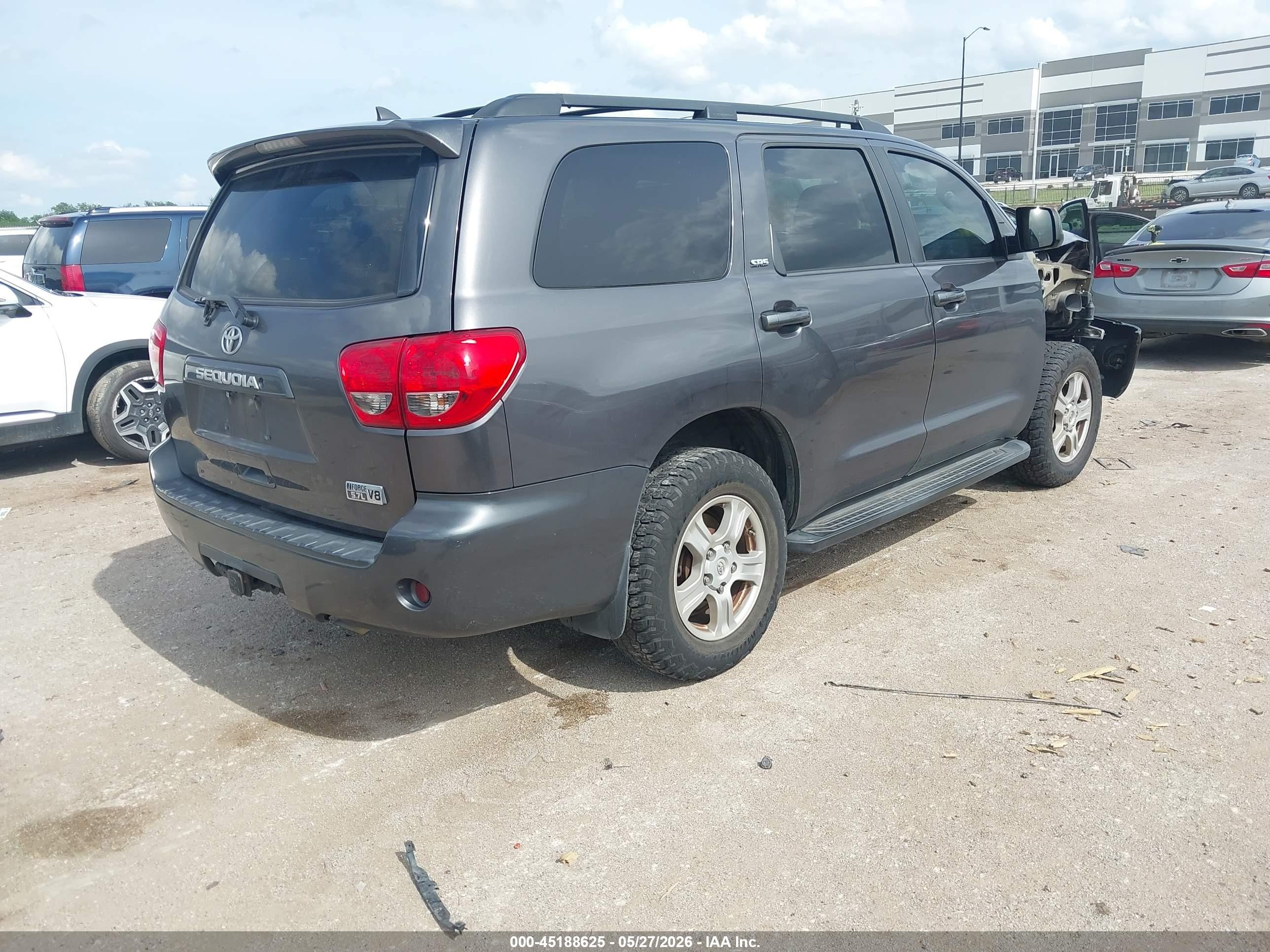 2015 Toyota Sequoia Sr5 5.7l V8 Gray vin: 5TDZY5G18FS056950