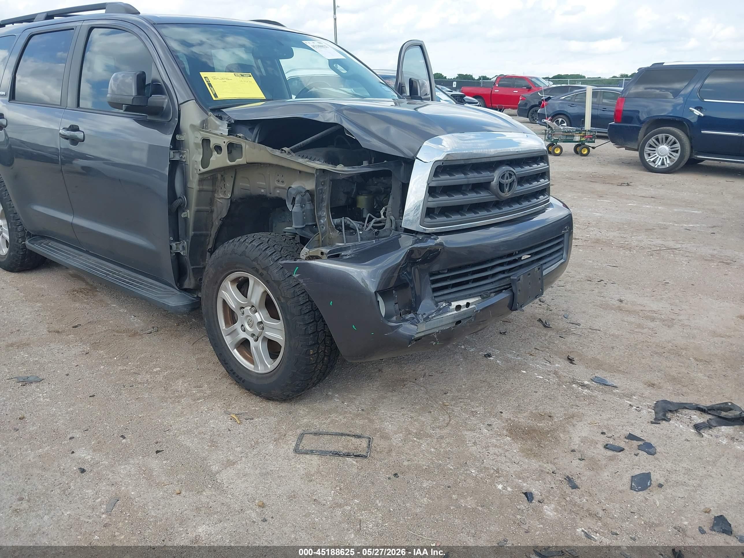 2015 Toyota Sequoia Sr5 5.7l V8 Gray vin: 5TDZY5G18FS056950