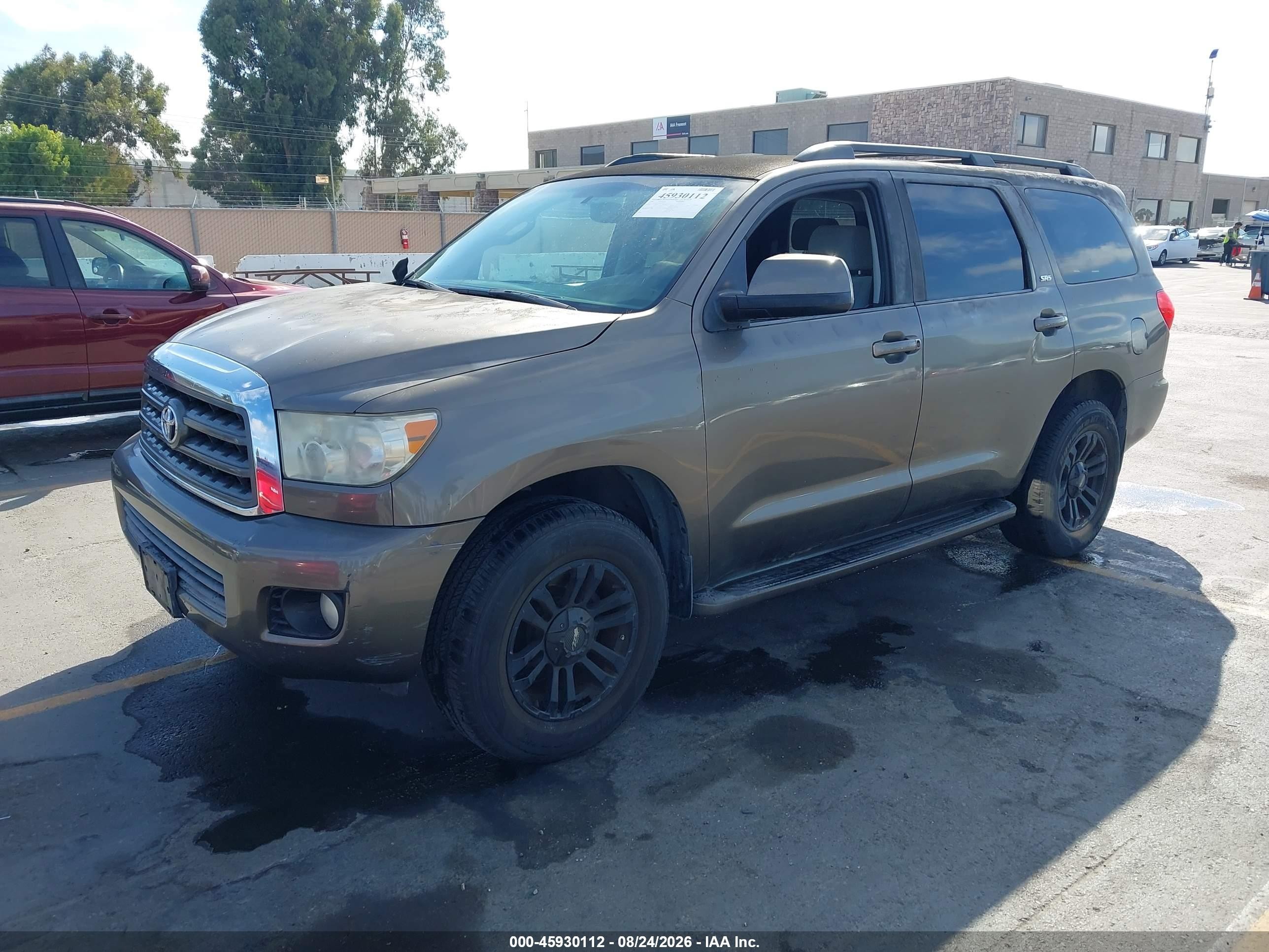 2008 Toyota Sequoia Sr5 5.7l V8 Gray vin: 5TDZY64A18S014665