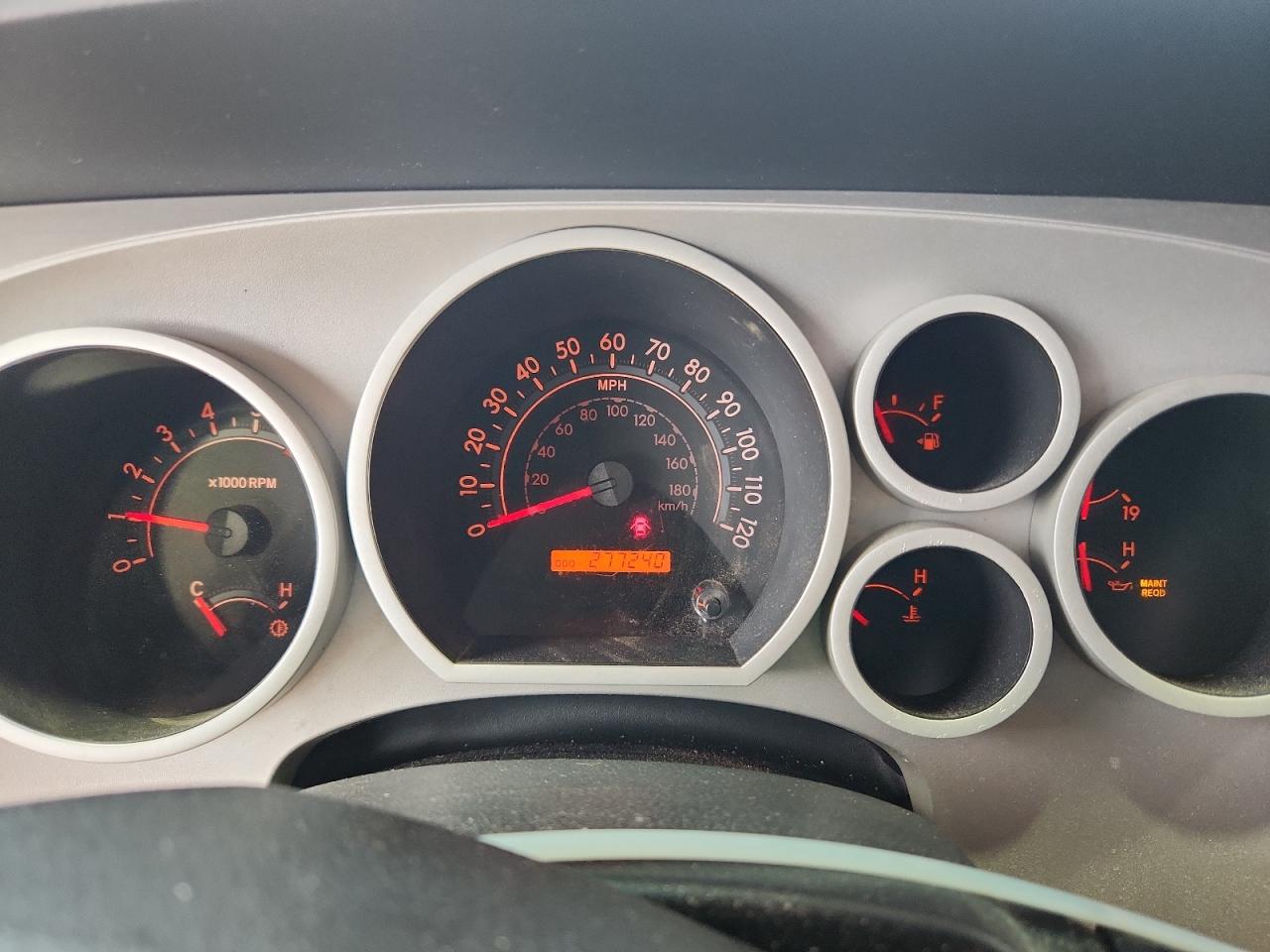 2008 Toyota Sequoia Sr5 White vin: 5TDZY64A28S003643 Damage: Warning Light - Maintenance, On, Unacceptable
