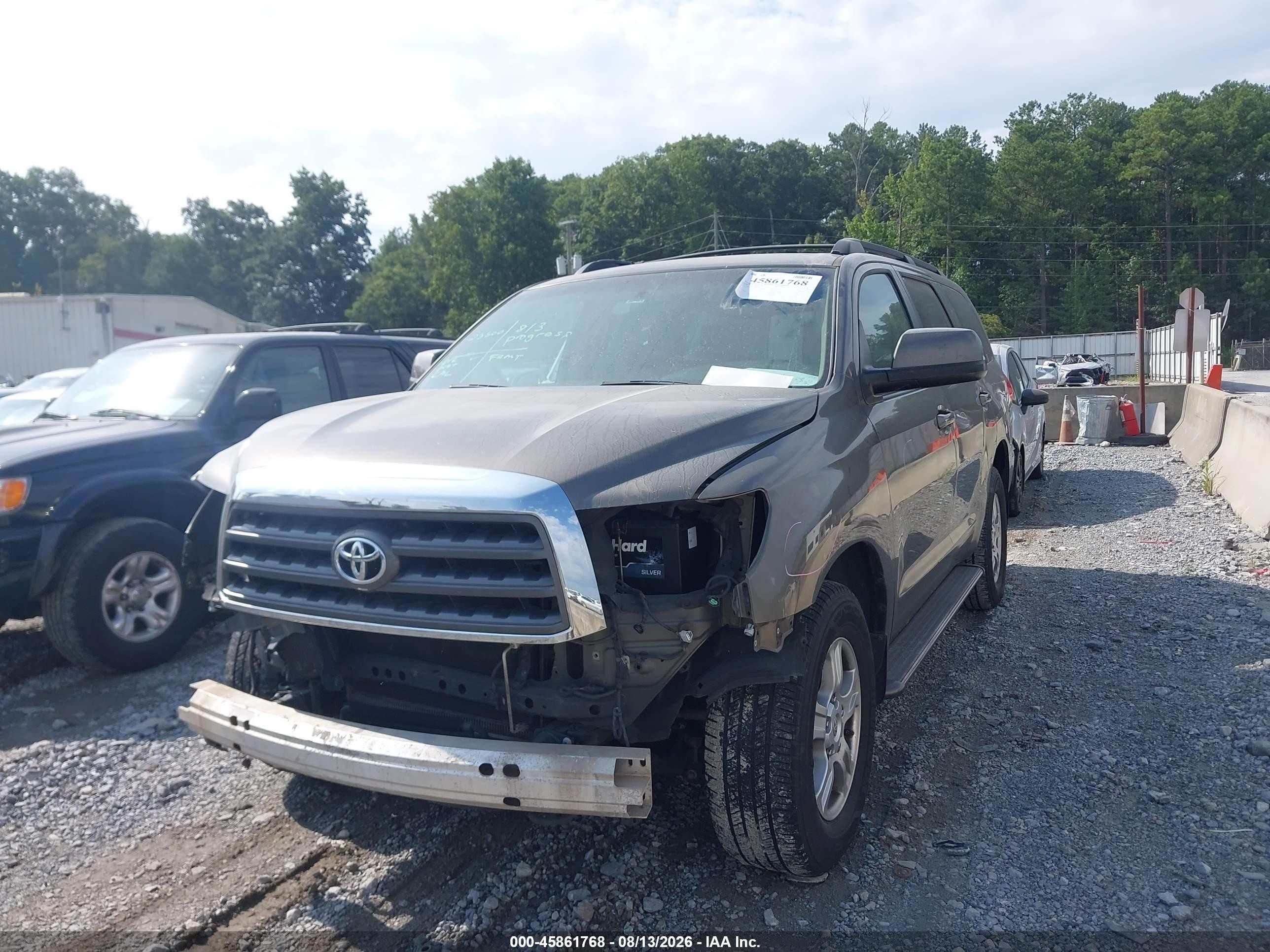 2008 Toyota Sequoia Sr5 5.7l V8 Gray vin: 5TDZY64A78S005310
