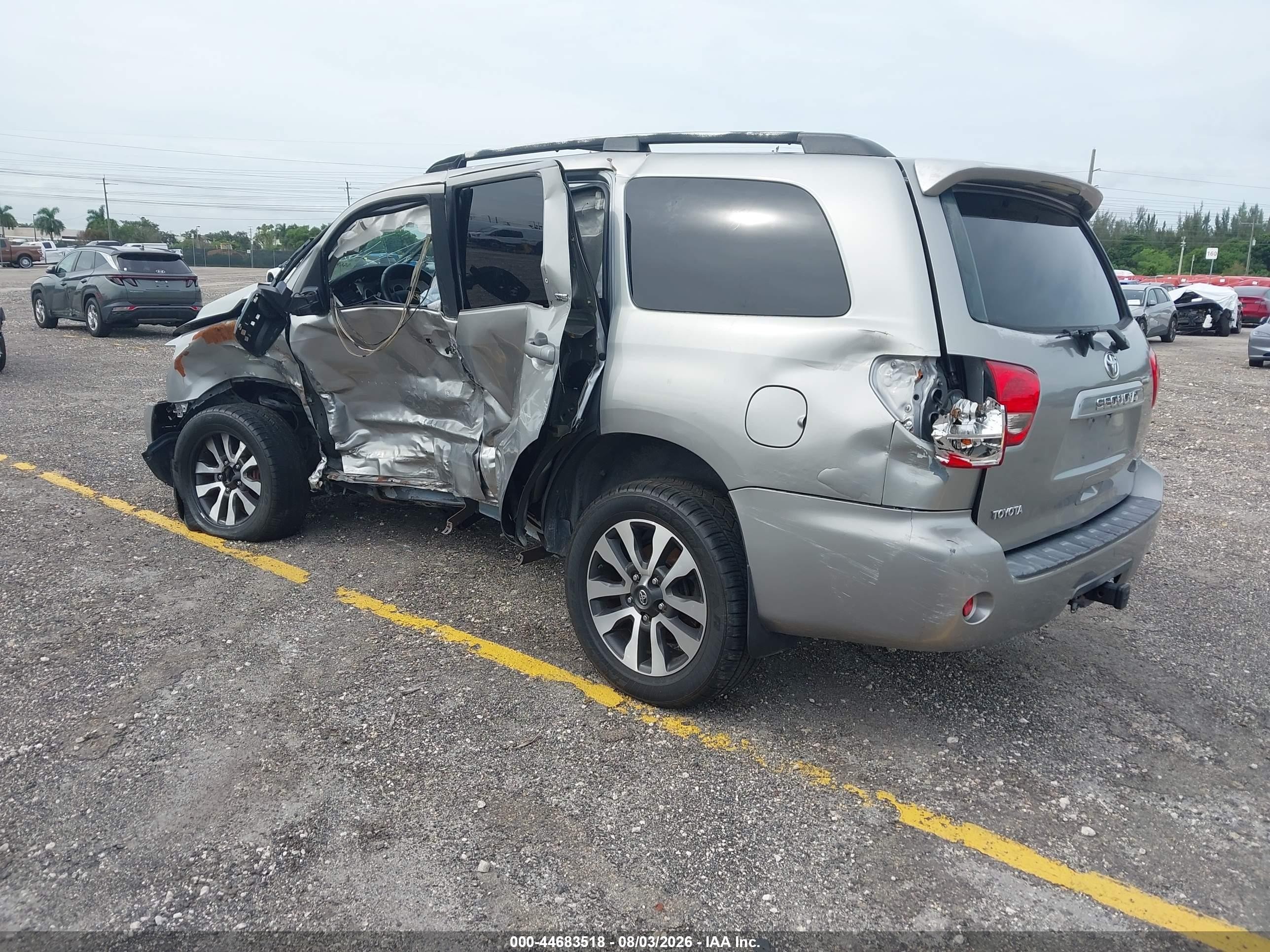 2008 Toyota Sequoia Sr5 5.7l V8 Серый vin: 5TDZY64AX8S014552
