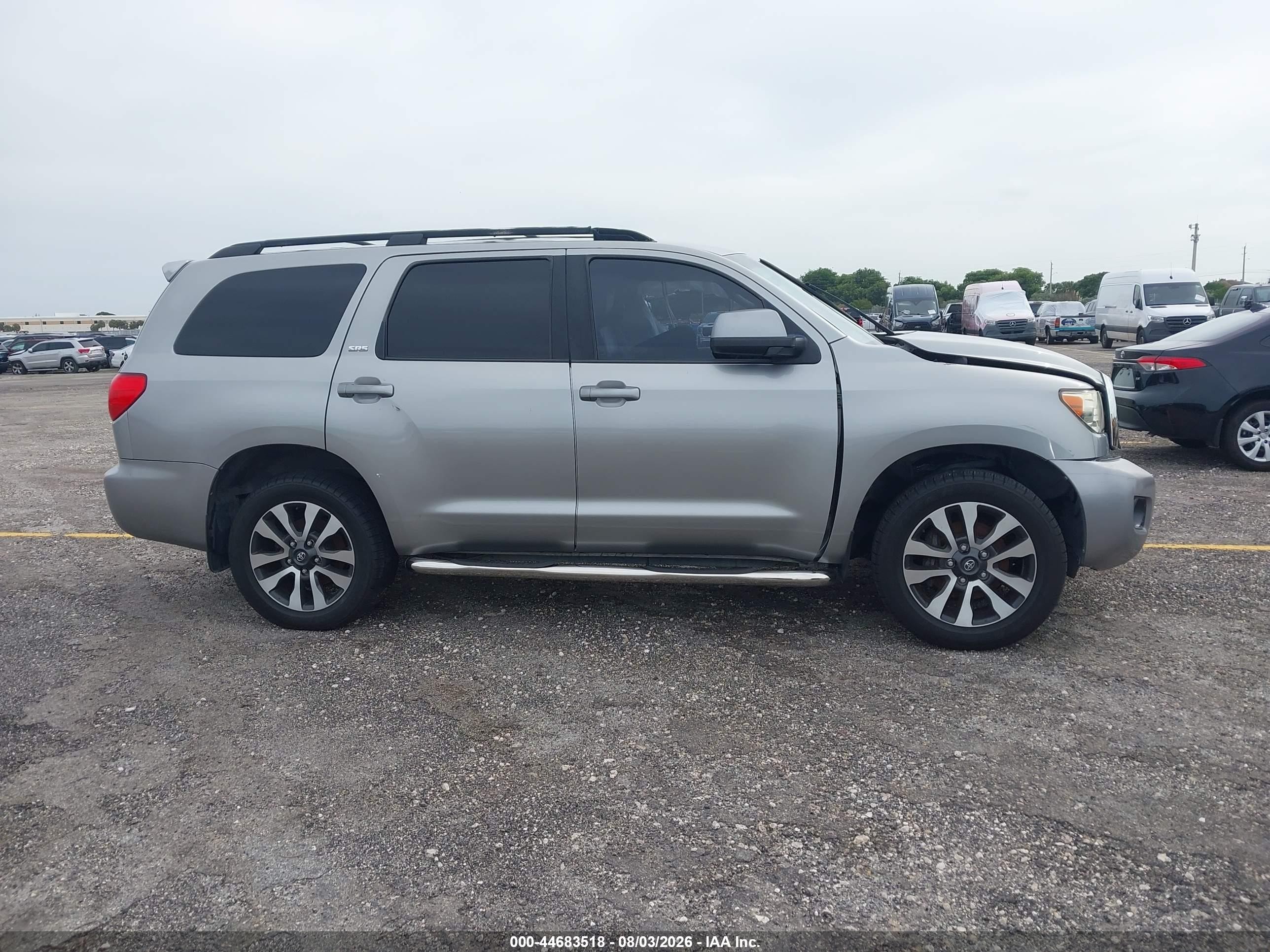 2008 Toyota Sequoia Sr5 5.7l V8 Серый vin: 5TDZY64AX8S014552