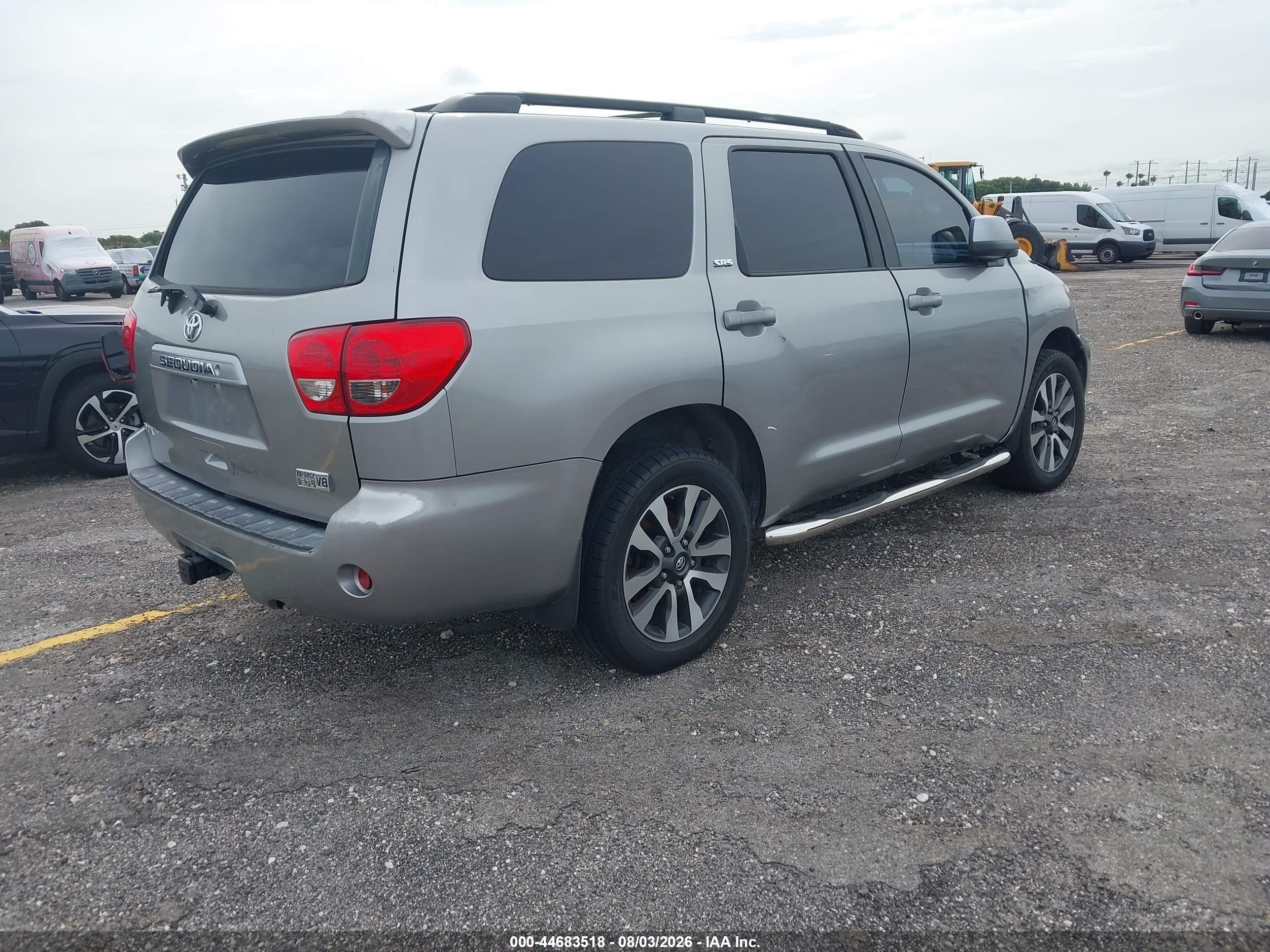 2008 Toyota Sequoia Sr5 5.7l V8 Серый vin: 5TDZY64AX8S014552