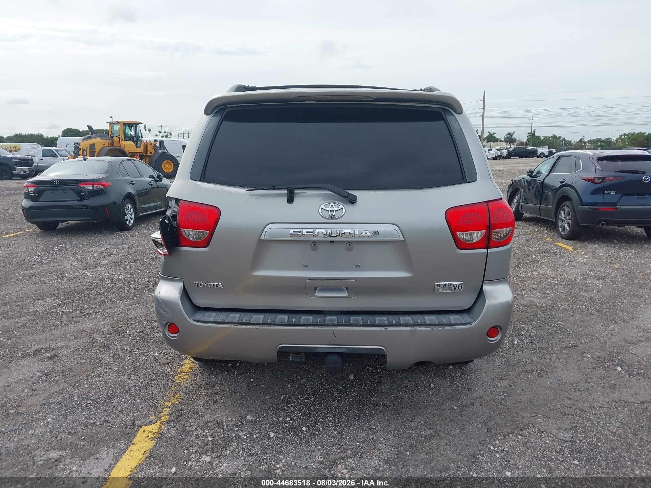 2008 Toyota Sequoia Sr5 5.7l V8 Серый vin: 5TDZY64AX8S014552