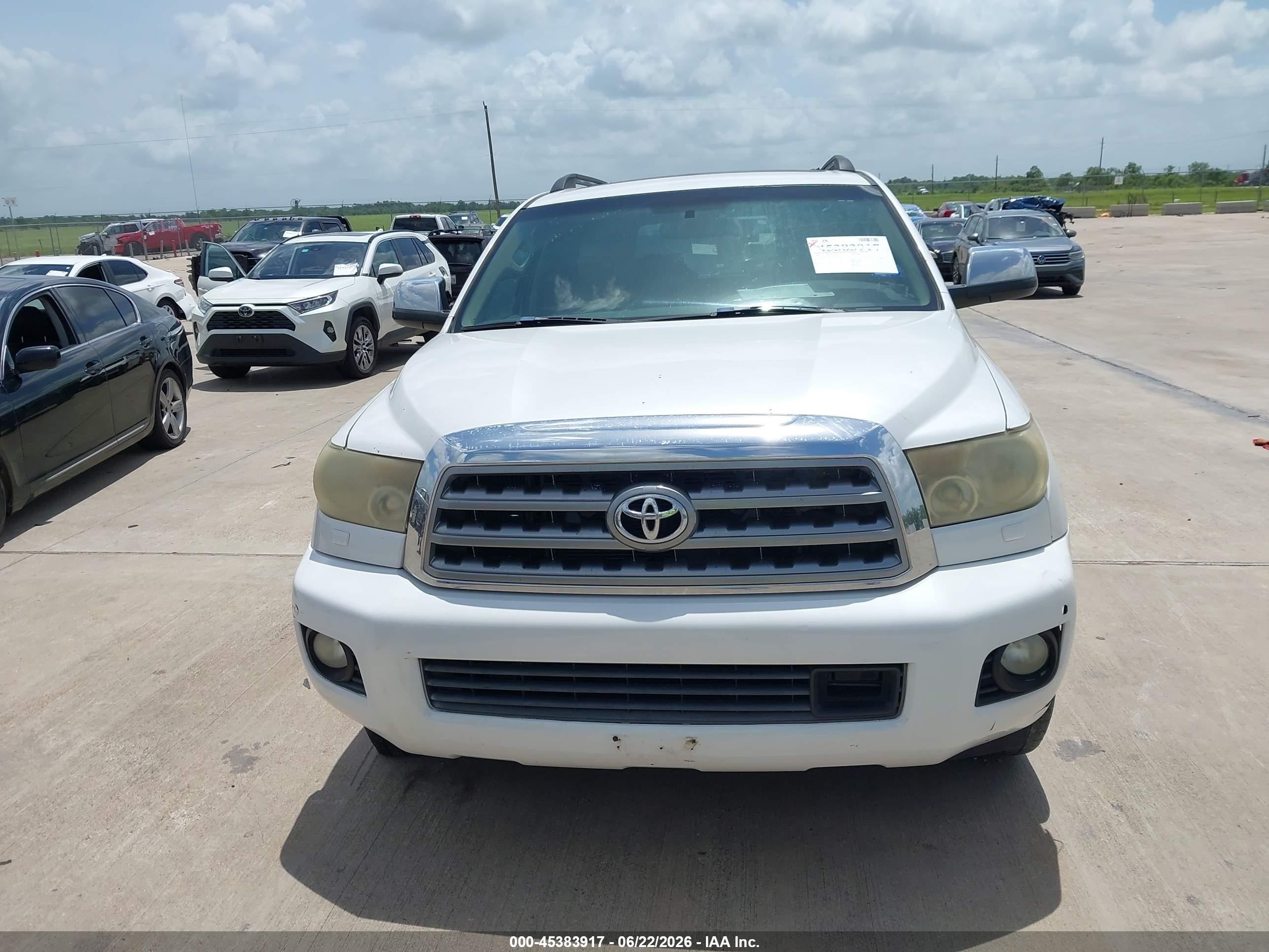 2008 Toyota Sequoia Platinum 5.7l V8 White vin: 5TDZY67AX8S002669