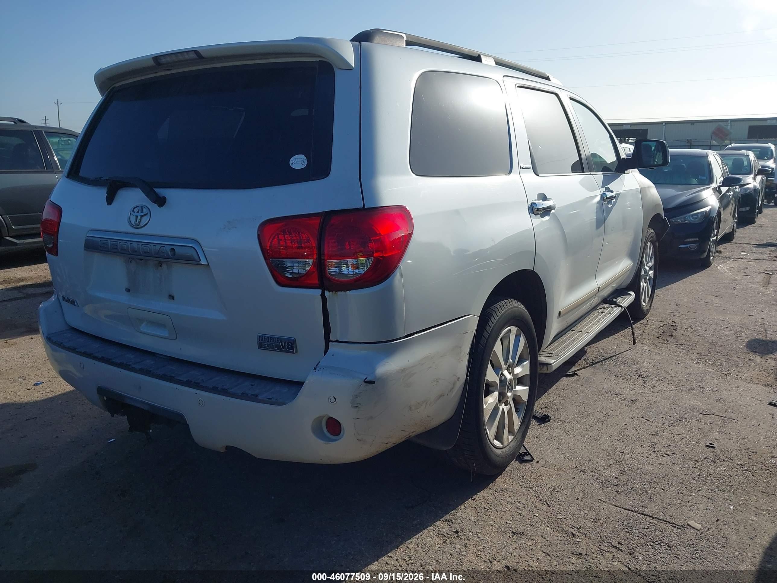 2008 Toyota Sequoia Platinum 5.7l V8 White vin: 5TDZY67AX8S014353