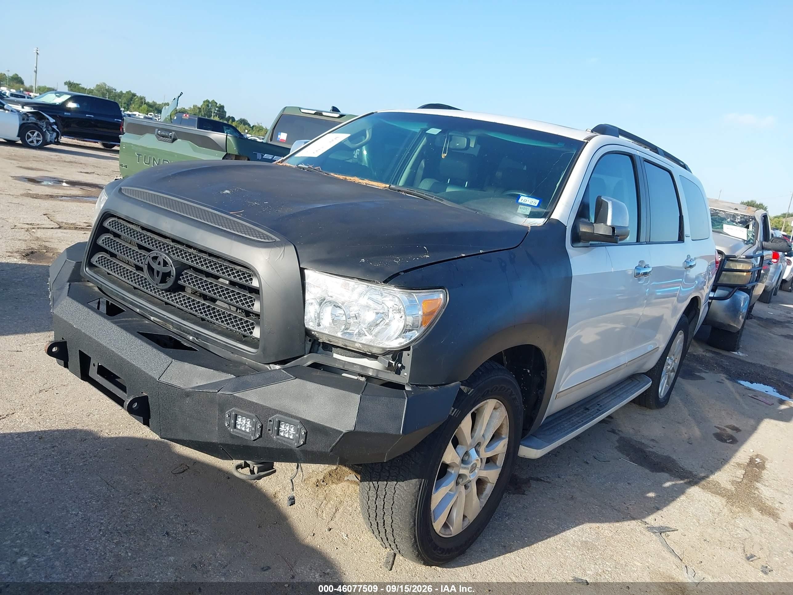2008 Toyota Sequoia Platinum 5.7l V8 White vin: 5TDZY67AX8S014353