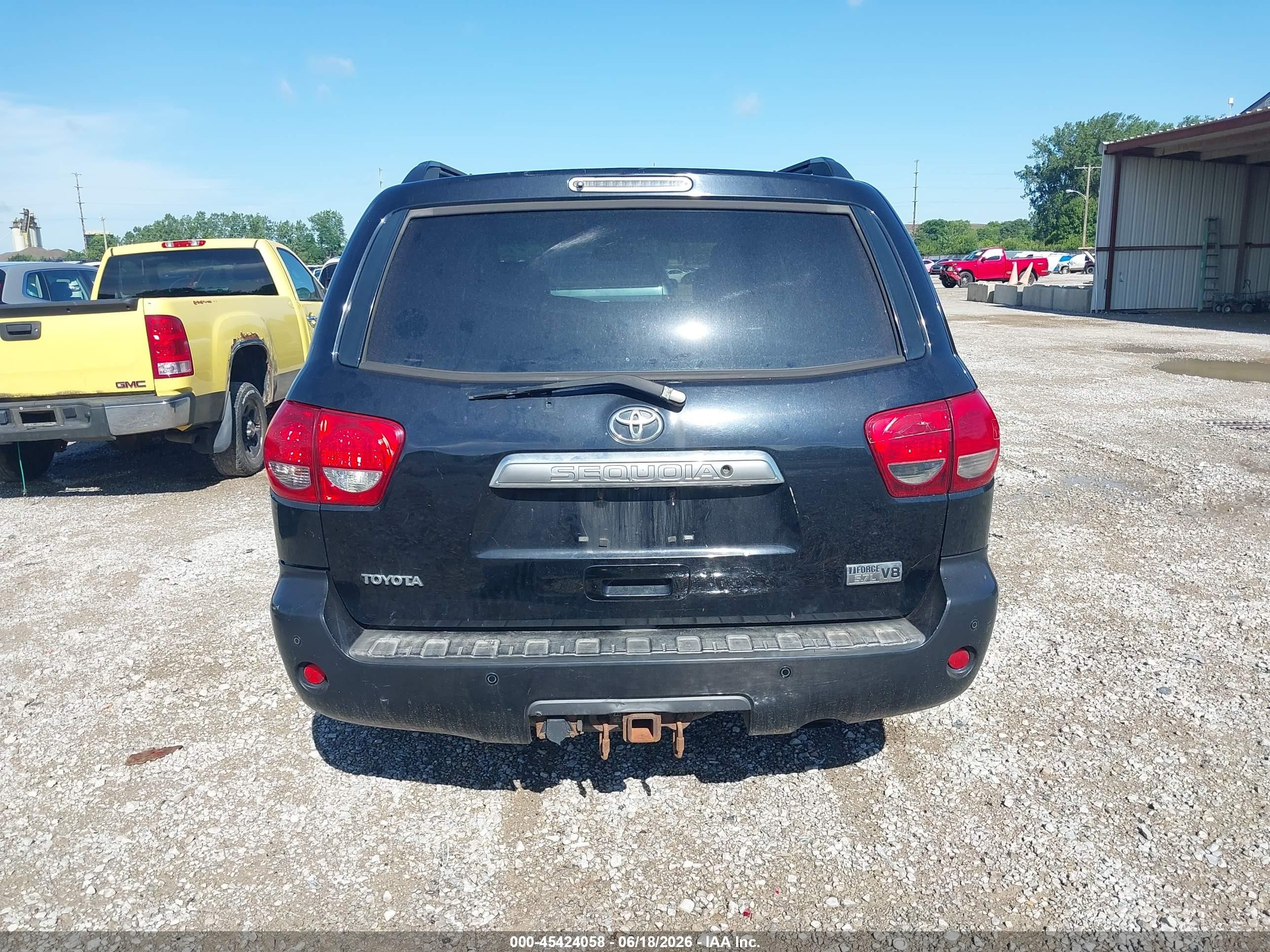 2008 Toyota Sequoia Limited 5.7l V8 Black vin: 5TDZY68A28S006312