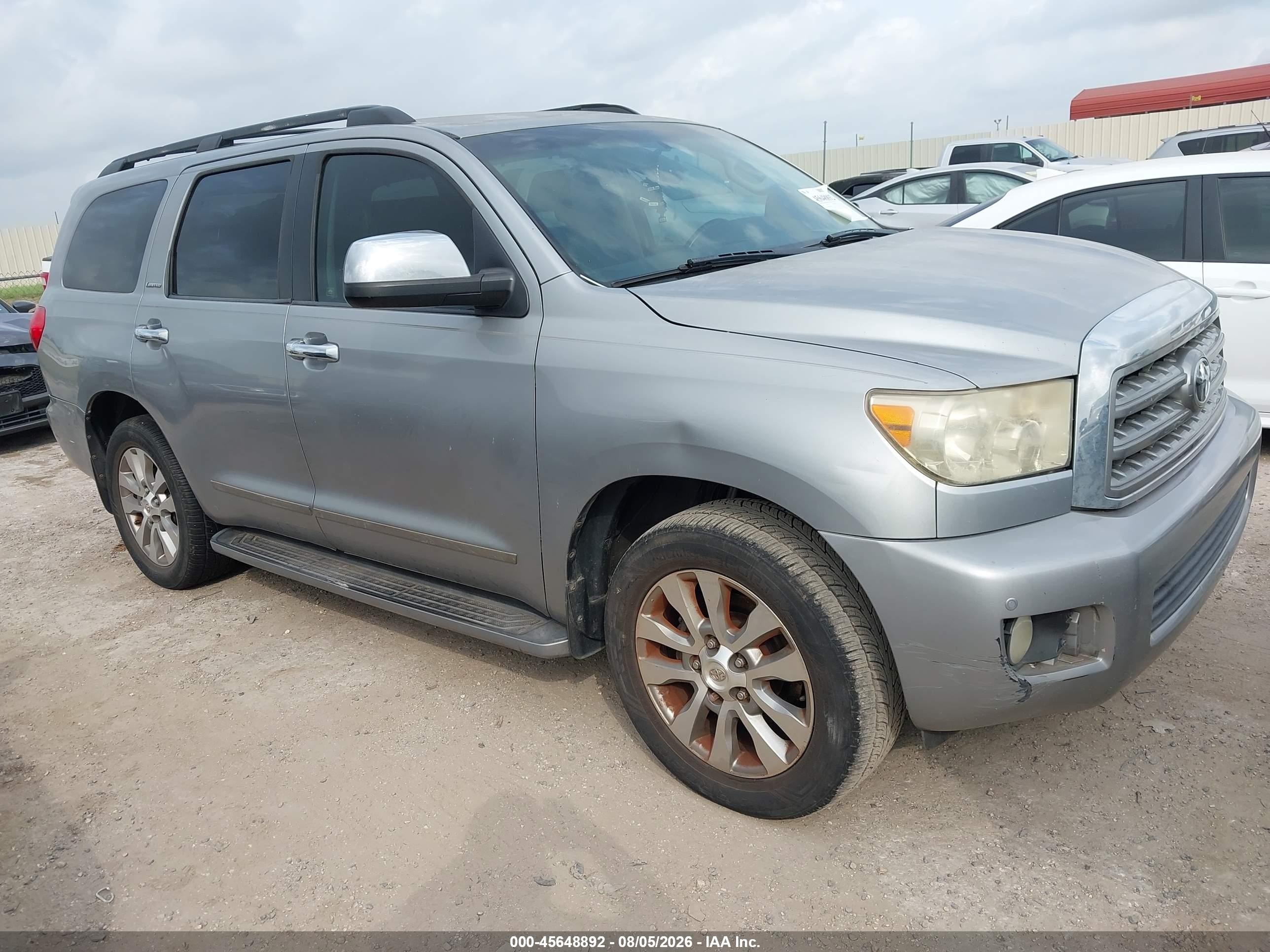 2008 Toyota Sequoia Limited 5.7l V8 Silver vin: 5TDZY68A58S014730