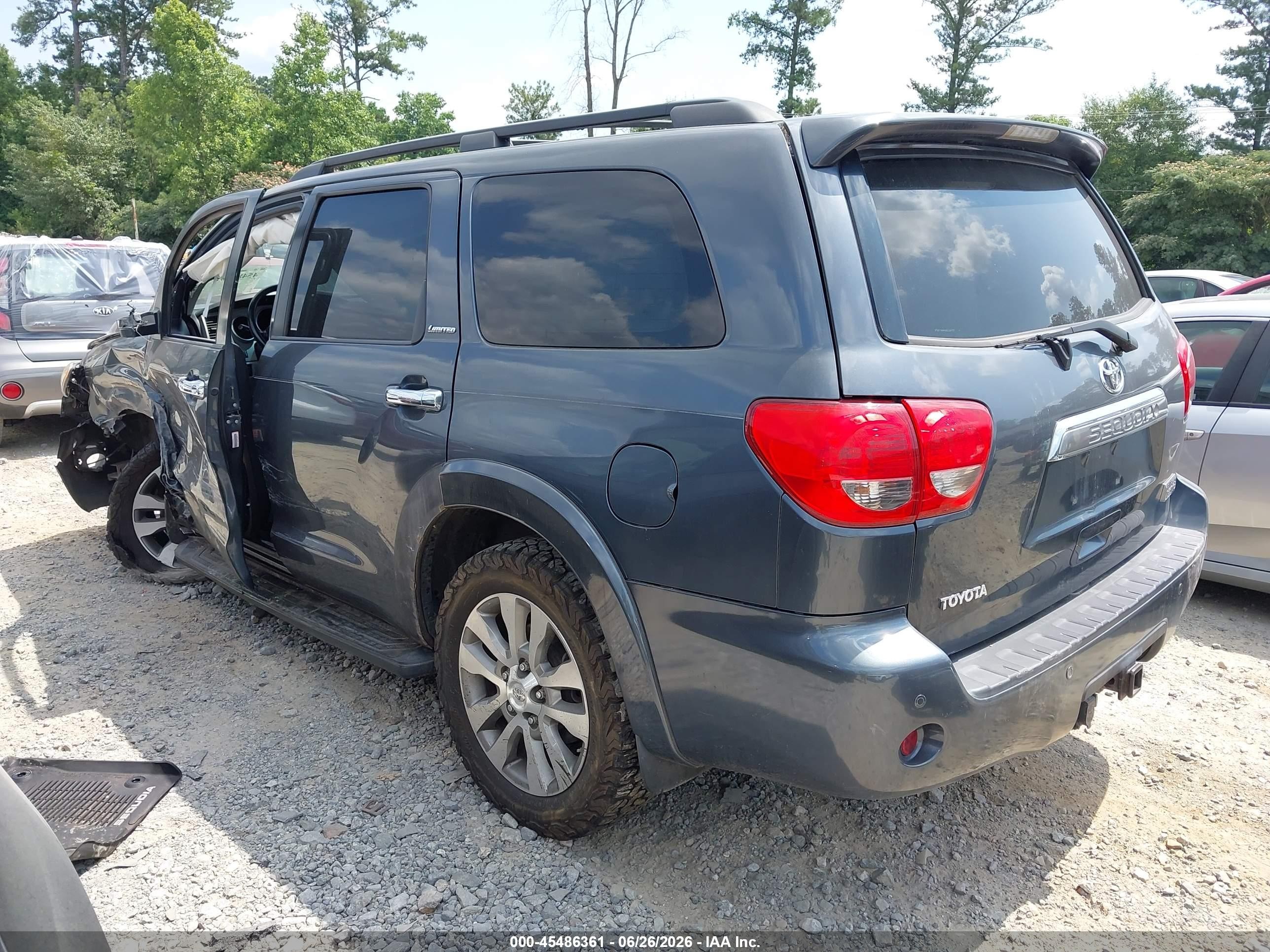 2008 Toyota Sequoia Limited 5.7l V8 Gray vin: 5TDZY68A68S008757