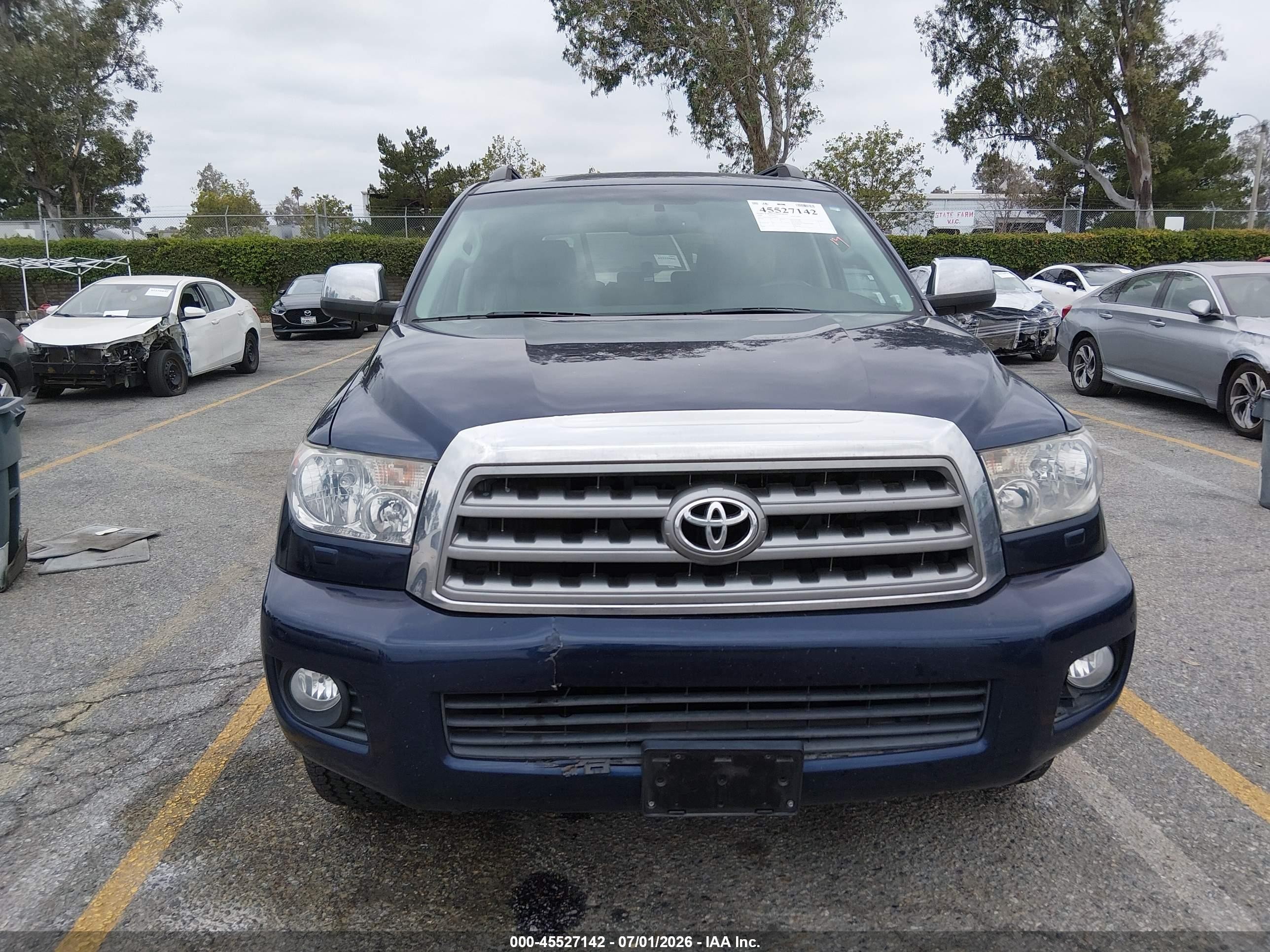 2008 Toyota Sequoia Limited 5.7l V8 Blue vin: 5TDZY68A78S008055