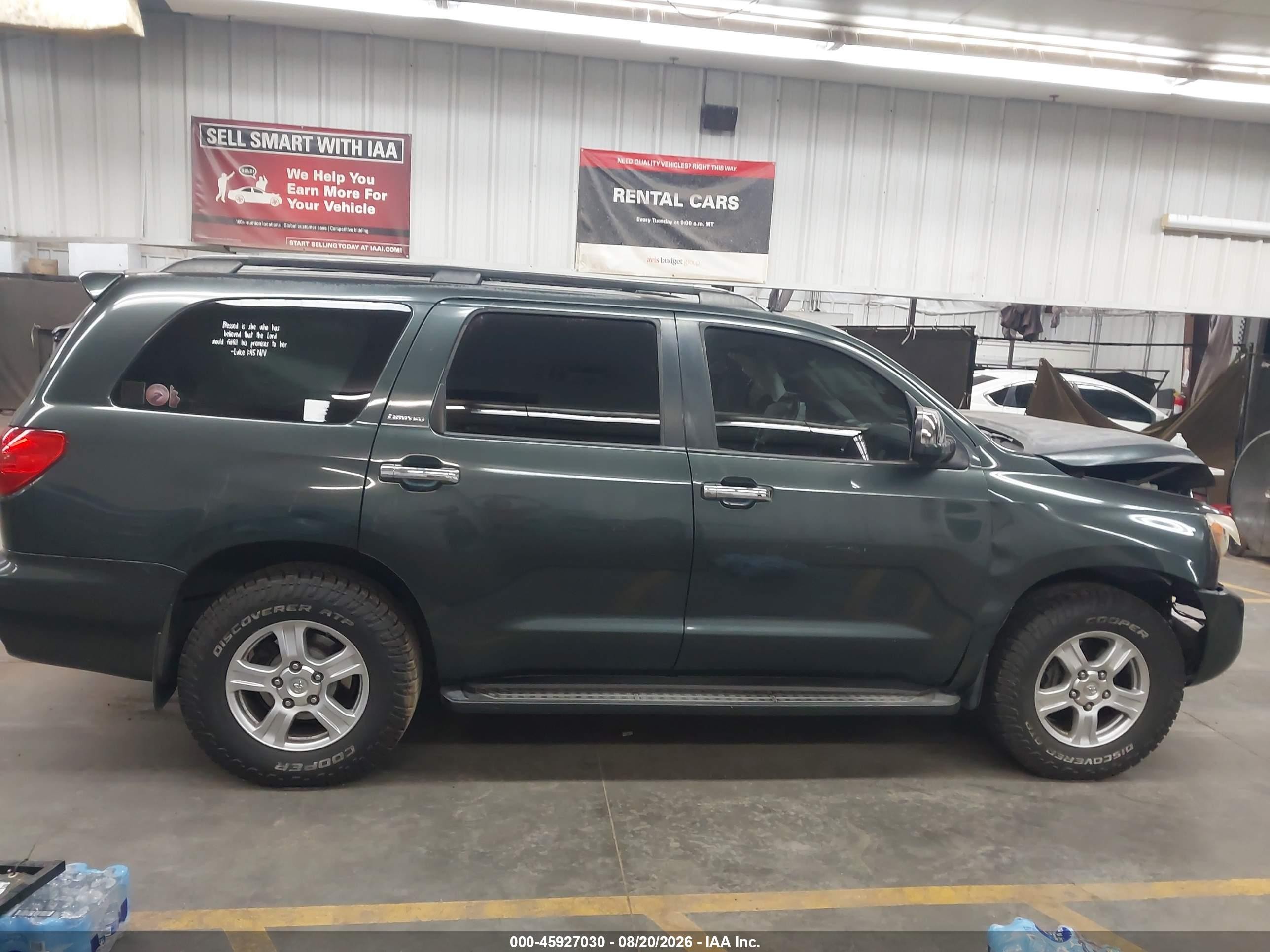 2008 Toyota Sequoia Limited 5.7l V8 Gray vin: 5TDZY68A98S014312