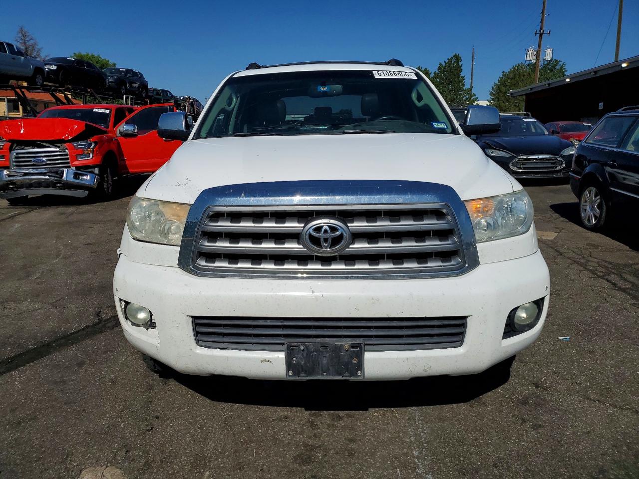 2008 Toyota Sequoia White vin: 5TDZY68AX8S005389