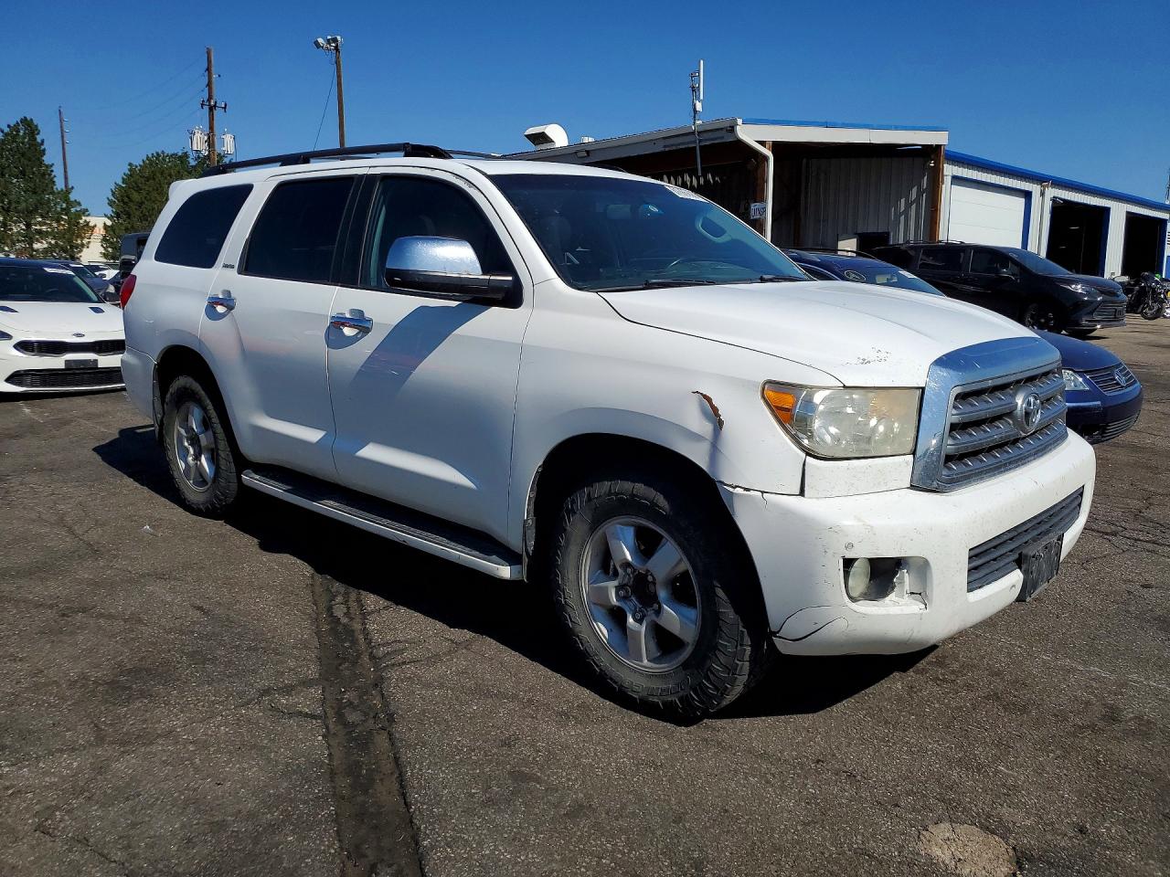 2008 Toyota Sequoia White vin: 5TDZY68AX8S005389