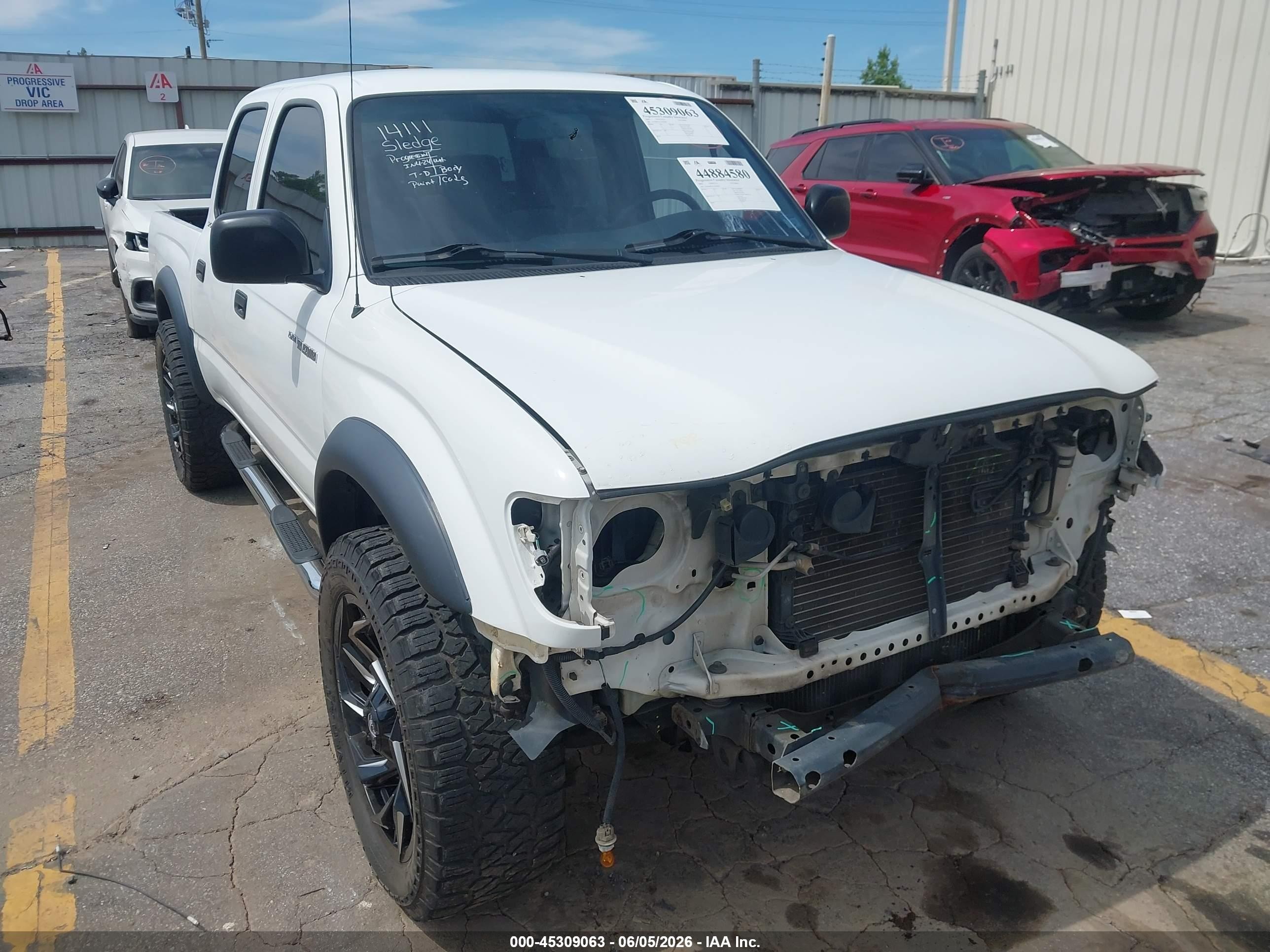 2002 Toyota Tacoma Prerunner White vin: 5TEGM92N12Z078967