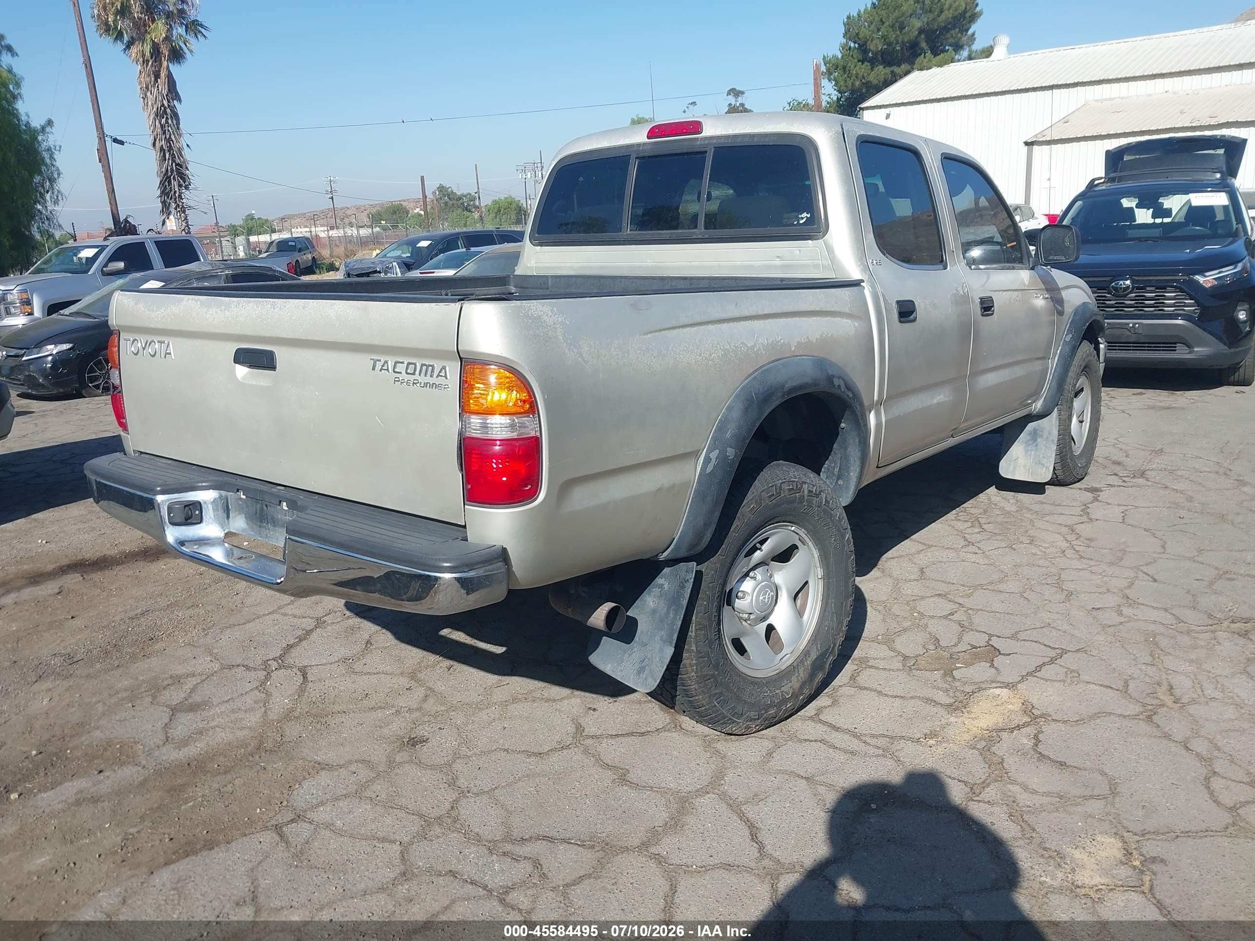 2002 Toyota Tacoma Prerunner Silver vin: 5TEGM92N32Z025316