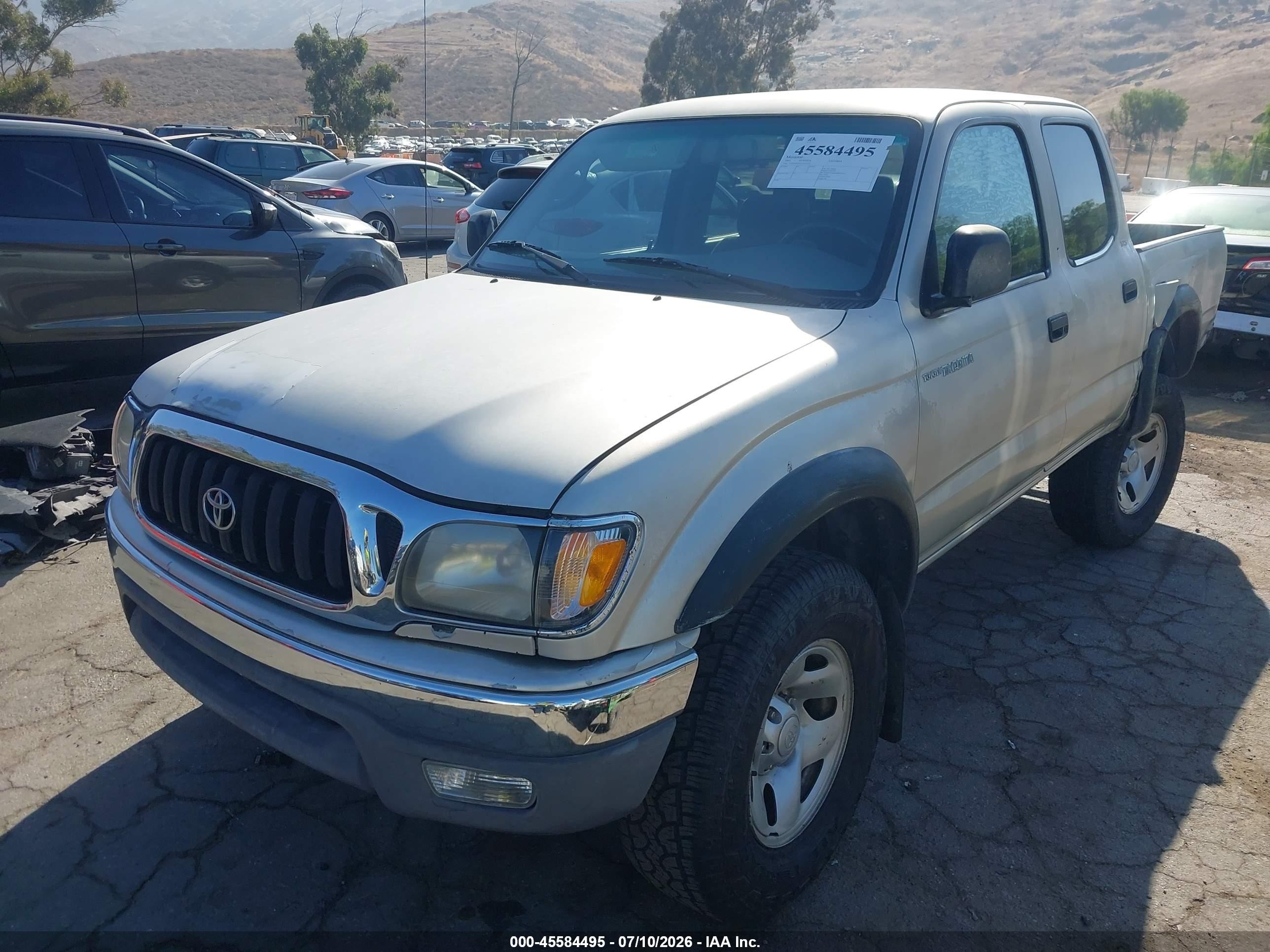 2002 Toyota Tacoma Prerunner Silver vin: 5TEGM92N32Z025316